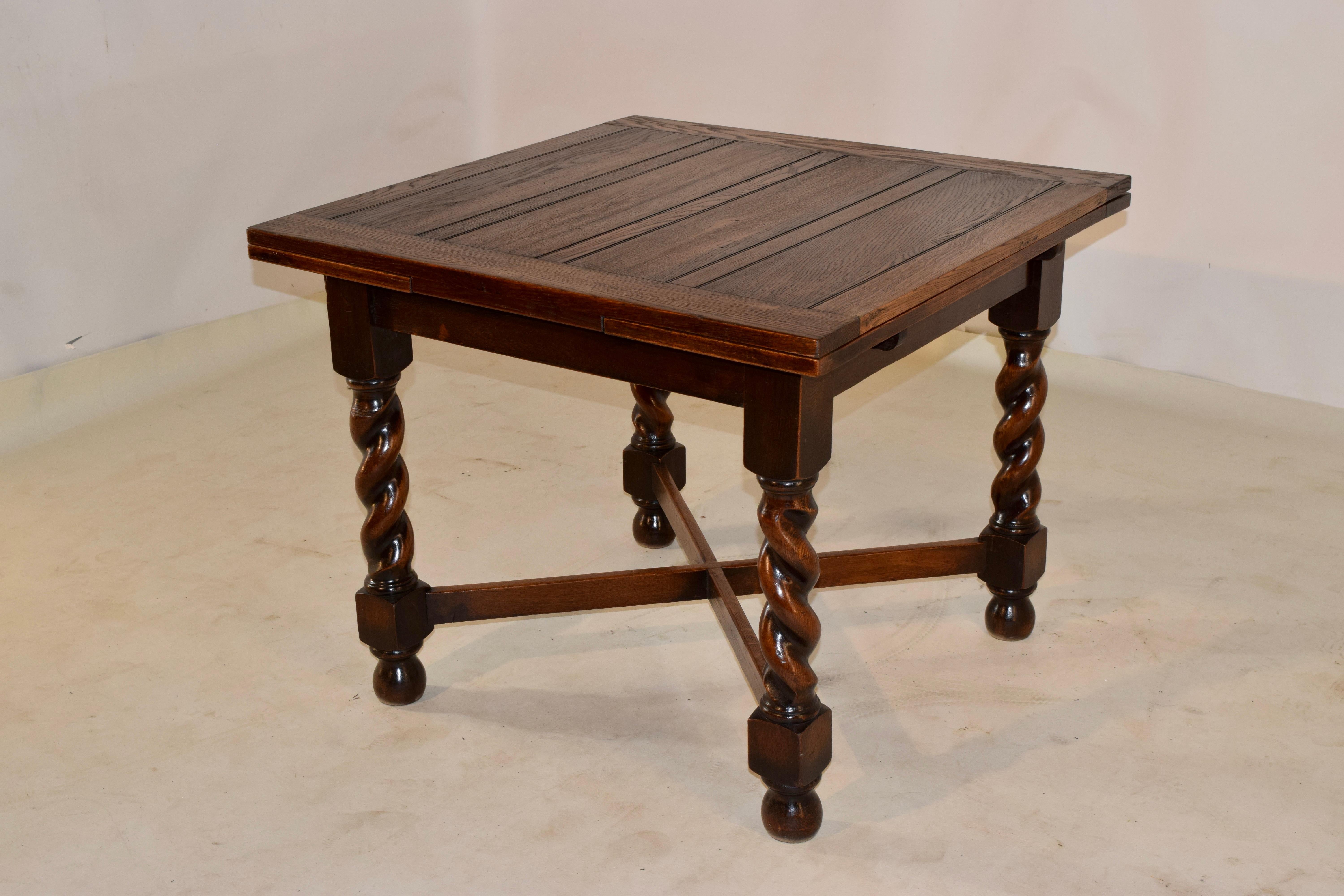 antique oak draw leaf table
