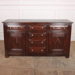 19th Century English Oak Dresser Base