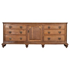 Antique 19th Century English Oak Dresser Base
