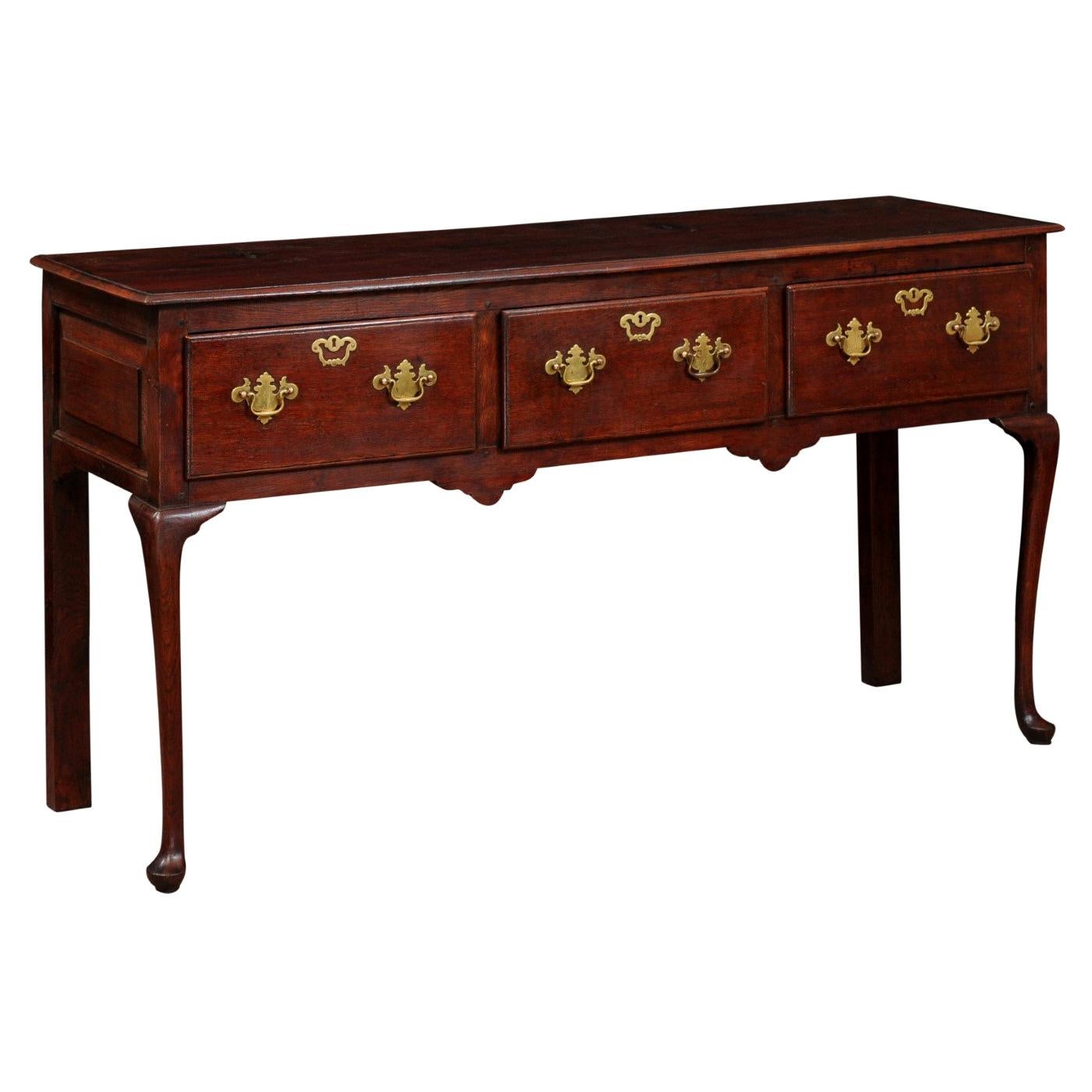 Jacobean Oak Dresser Base For Sale at 1stDibs