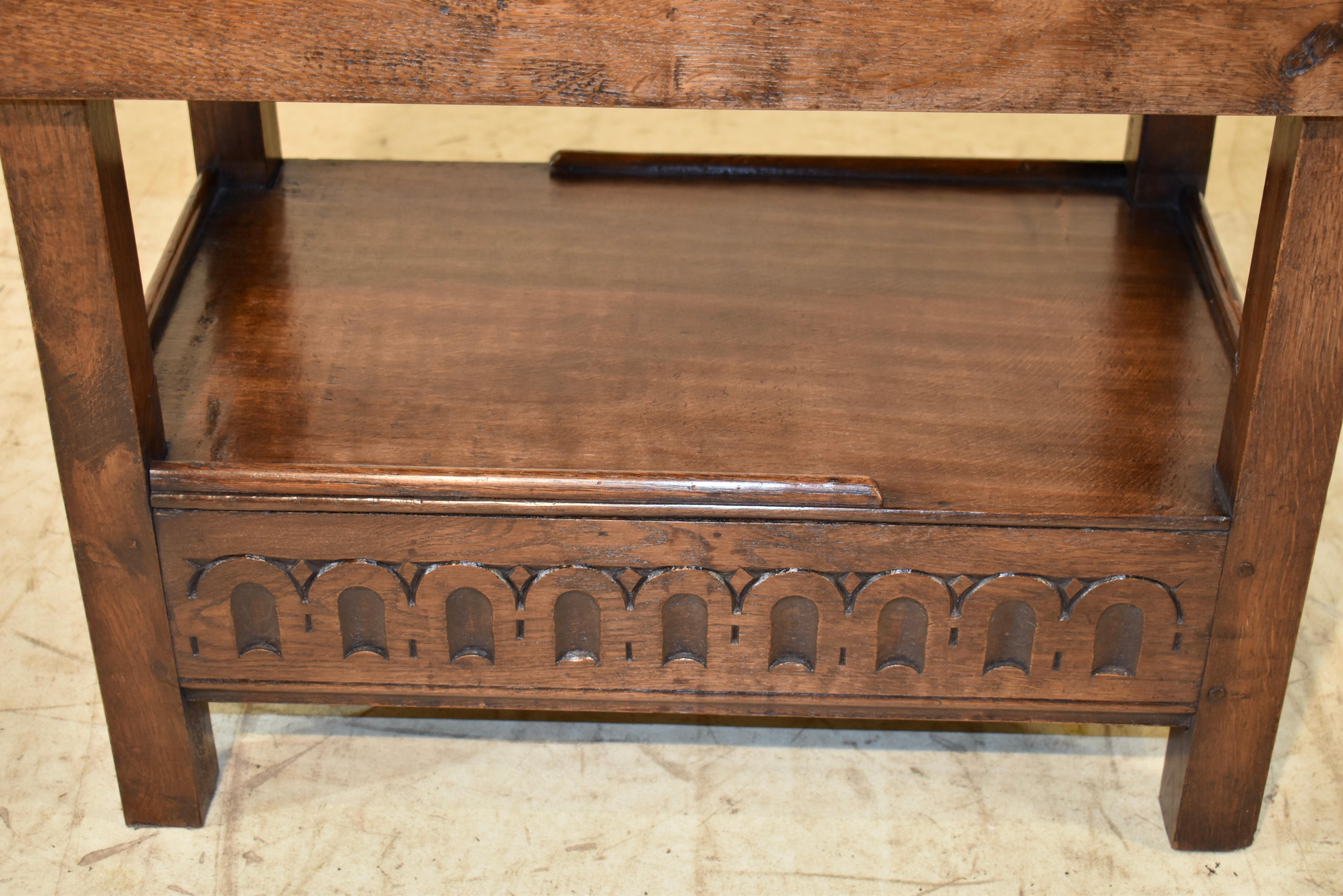 19th Century English Oak Drop Leaf Side Table For Sale 9