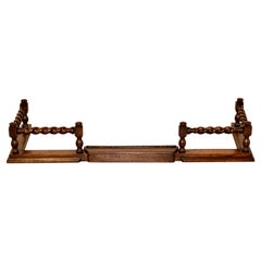 19th Century English Oak Fire Fender