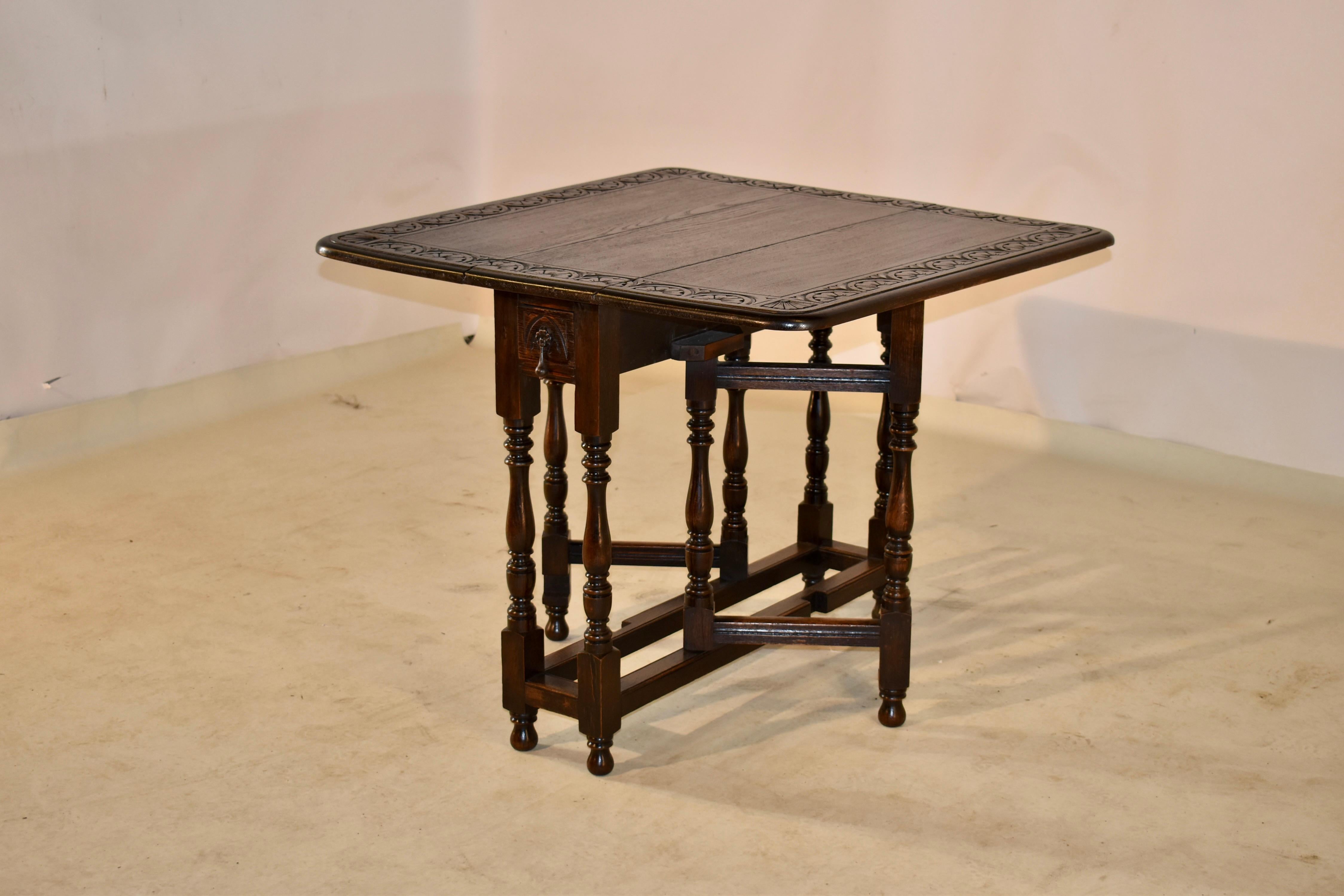 19th Century English Oak Gate Leg Table 4