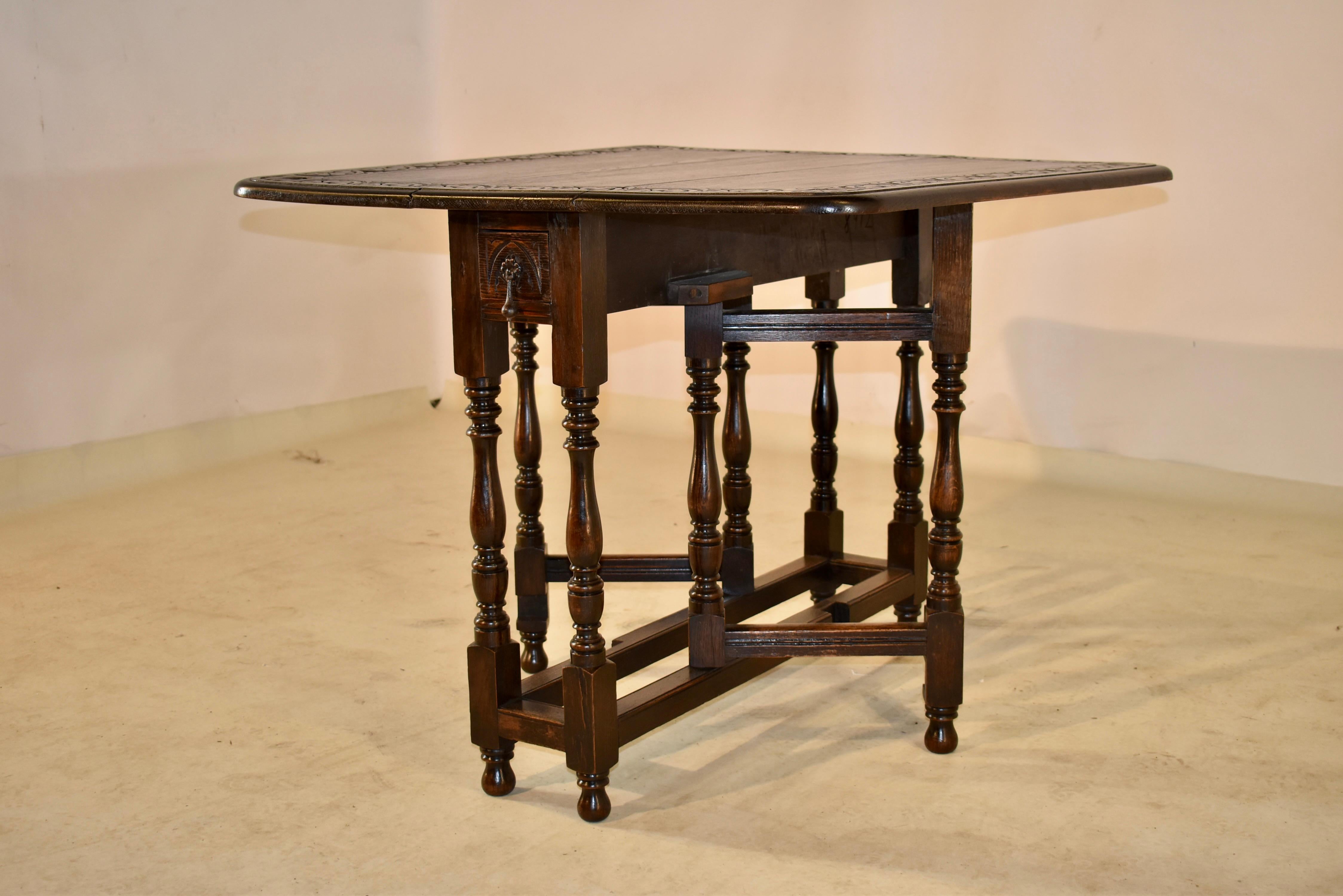 19th Century English Oak Gate Leg Table 5