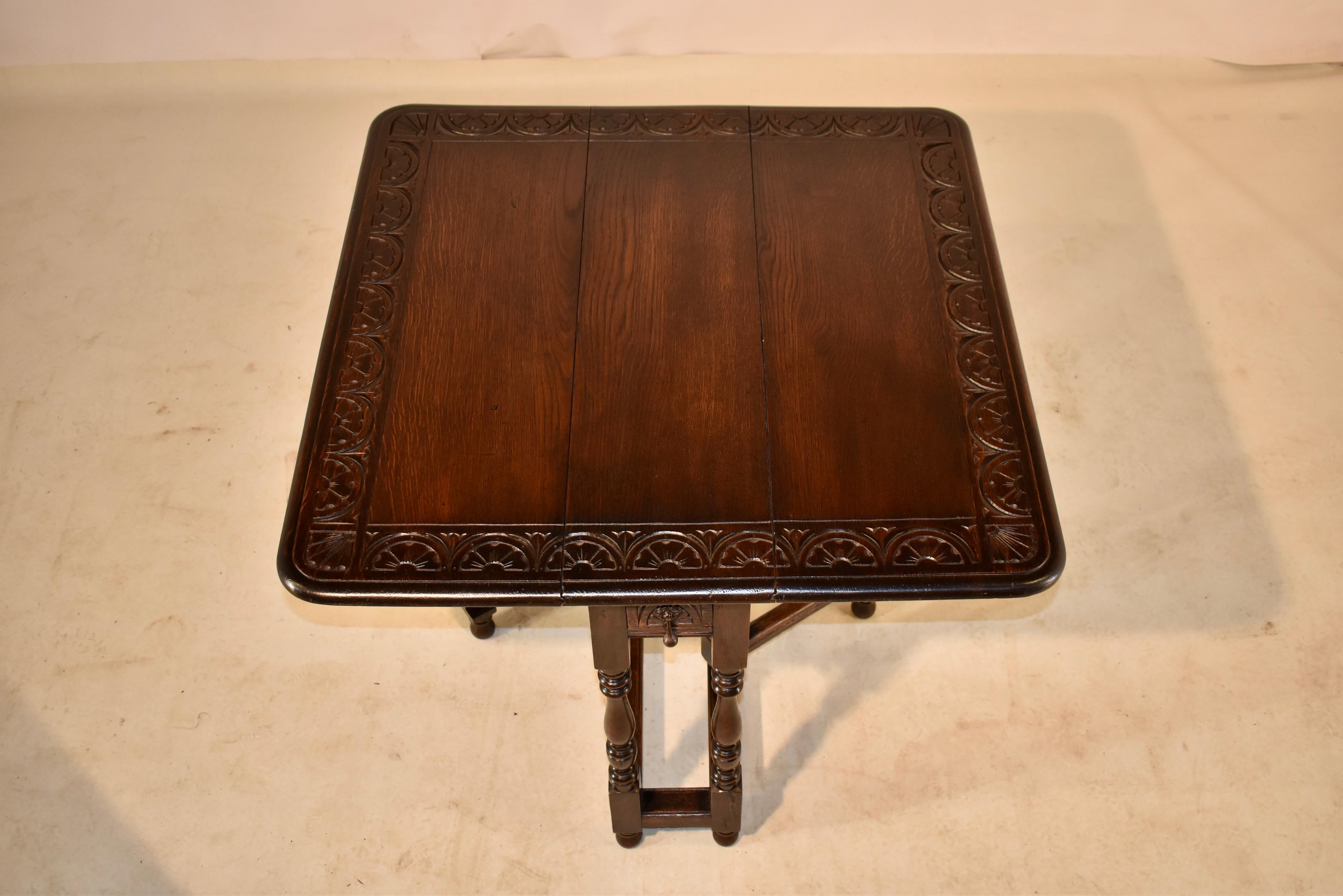 19th Century English Oak Gate Leg Table 6
