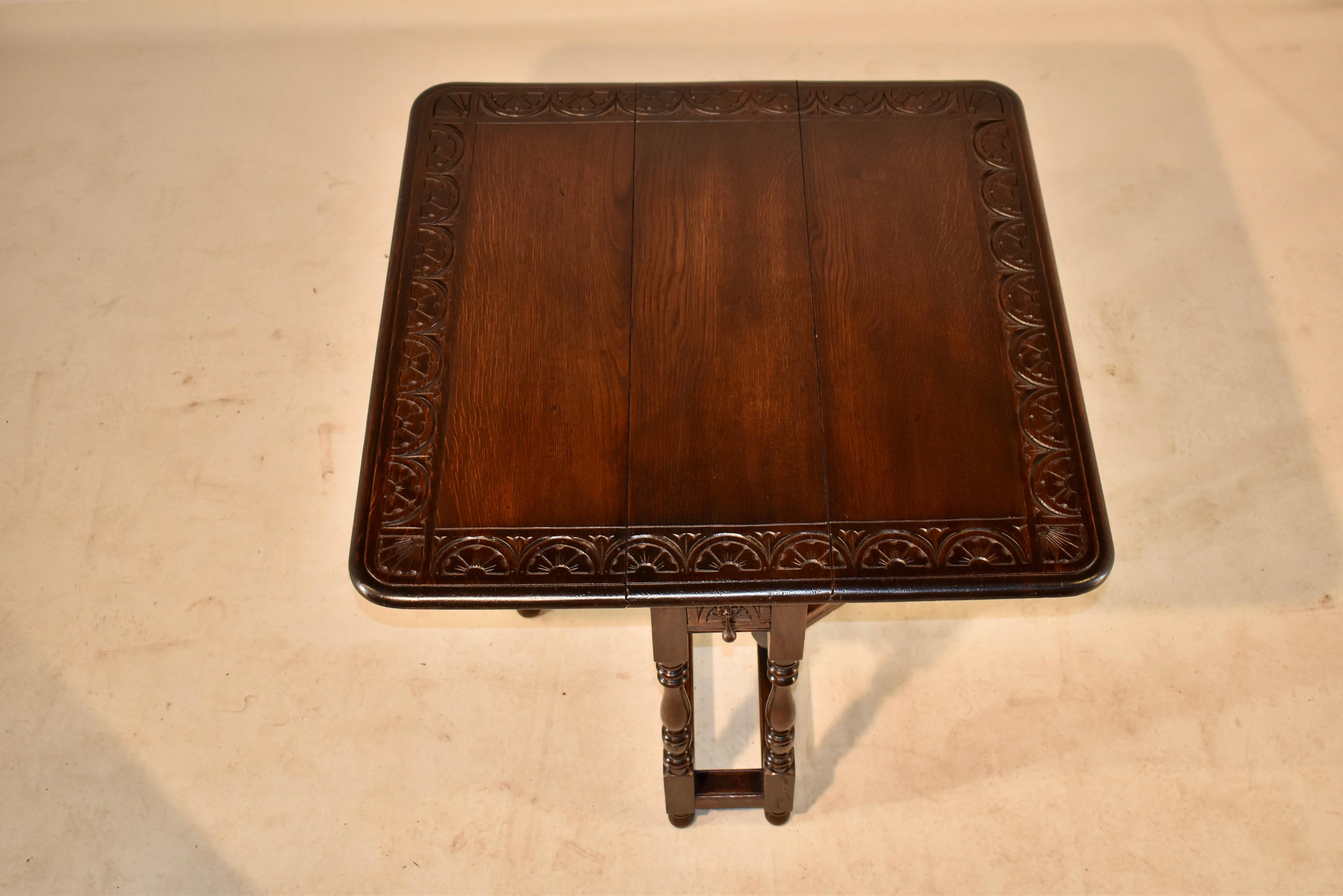 19th Century English Oak Gate Leg Table 8