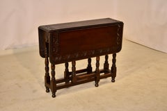 19th Century English Oak Gate Leg Table