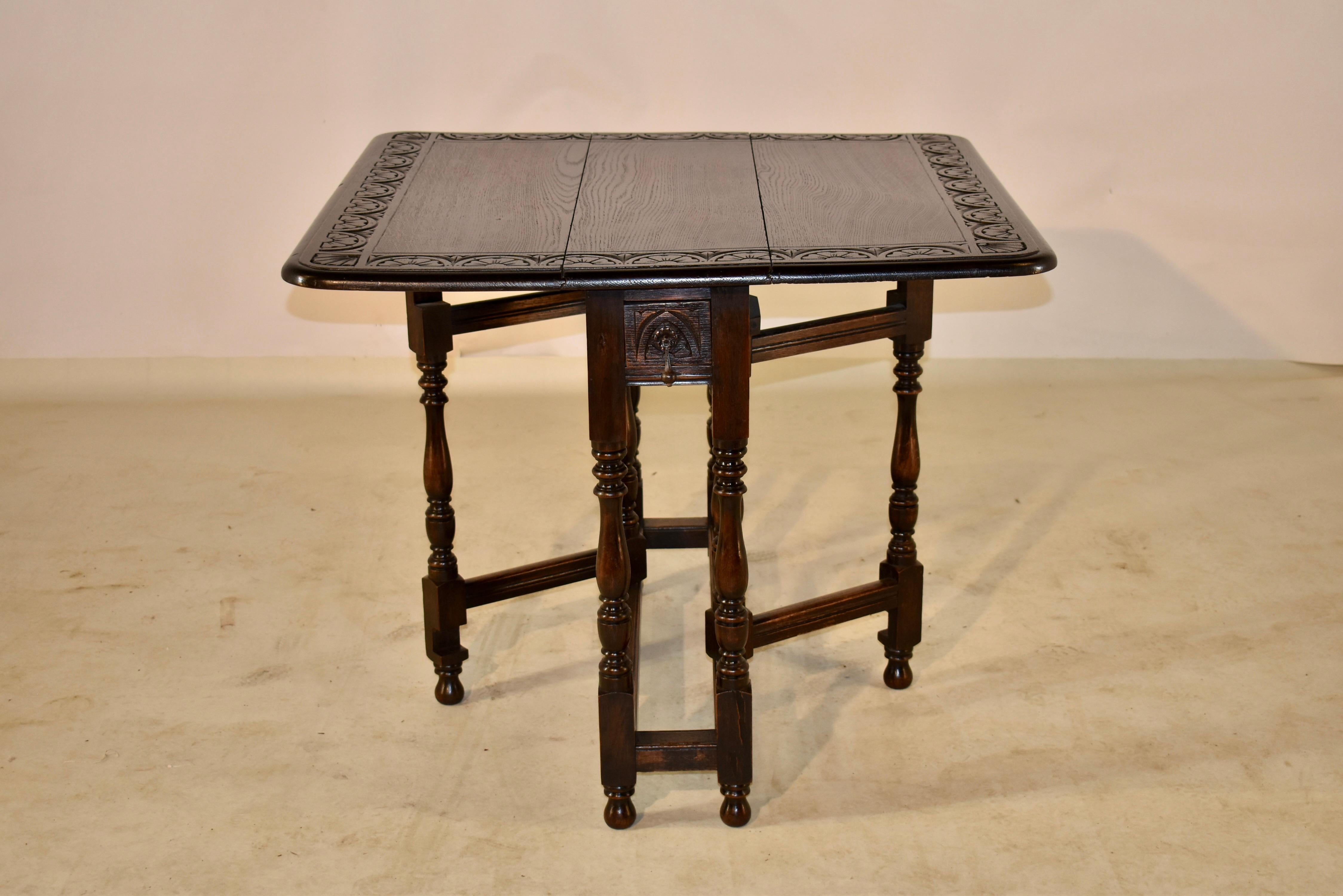 19th Century English Oak Gate Leg Table 1