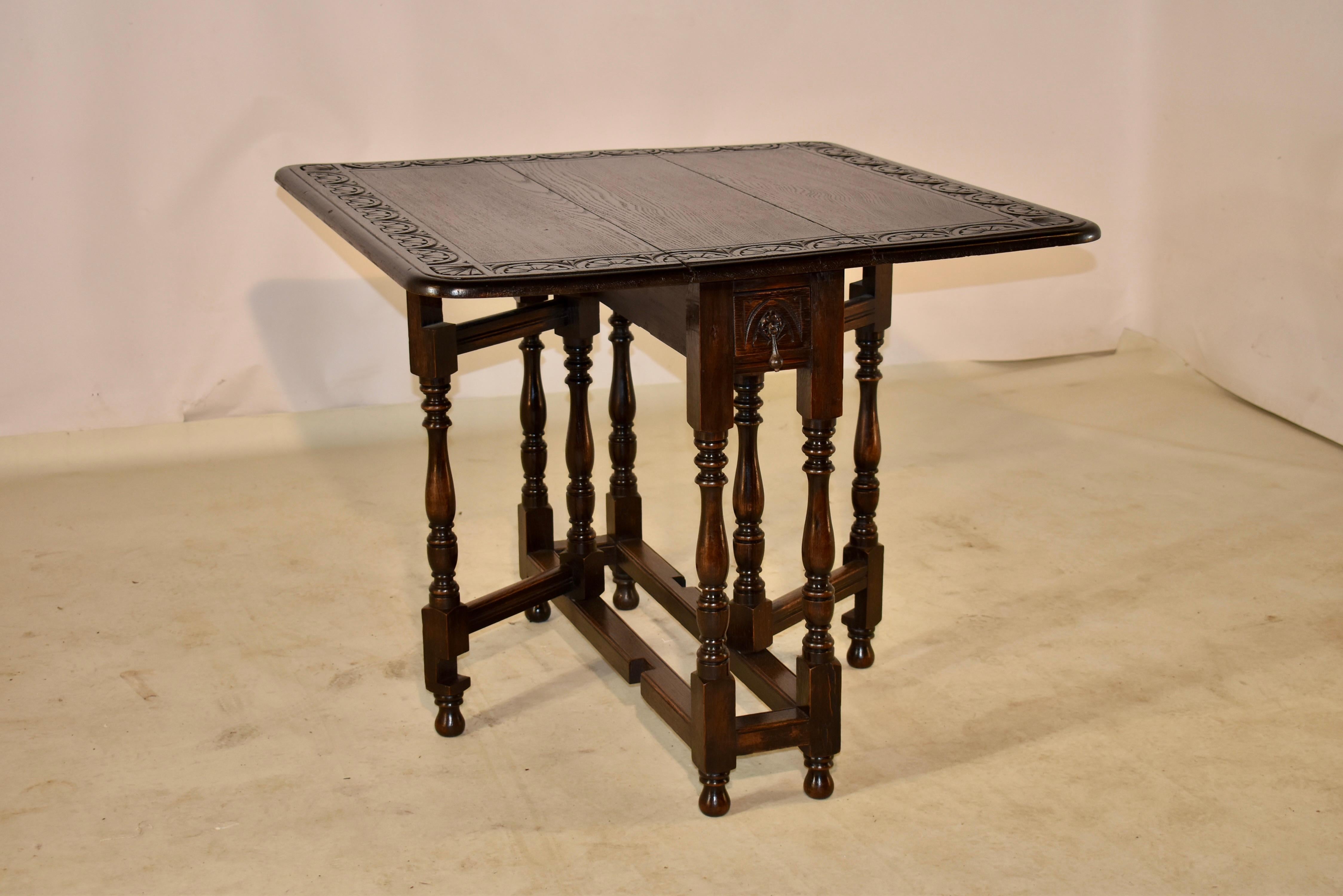 19th Century English Oak Gate Leg Table 2
