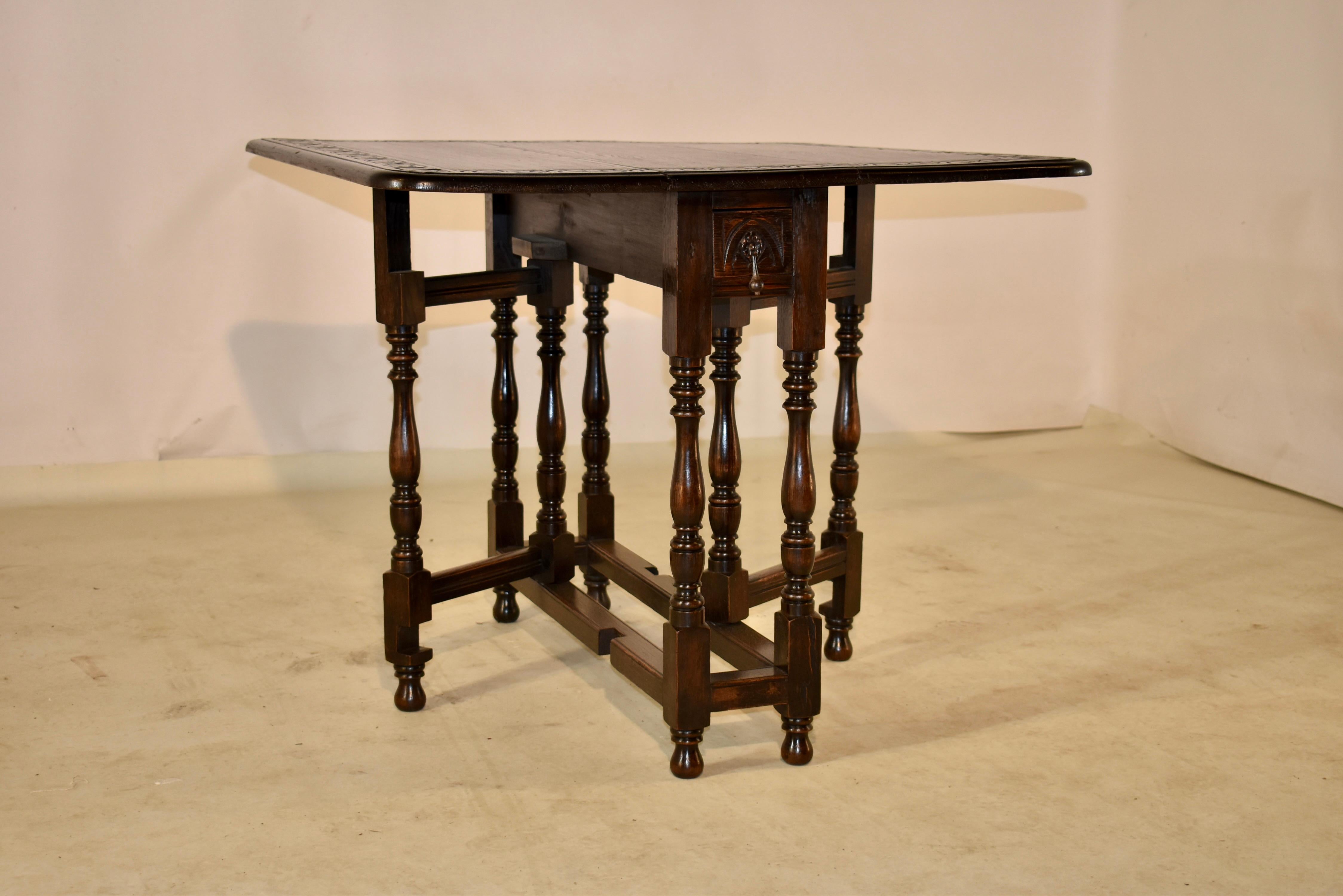 19th Century English Oak Gate Leg Table 3
