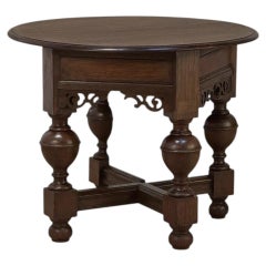 19th Century English Oak Gateleg Drop Leaf Occasional Table