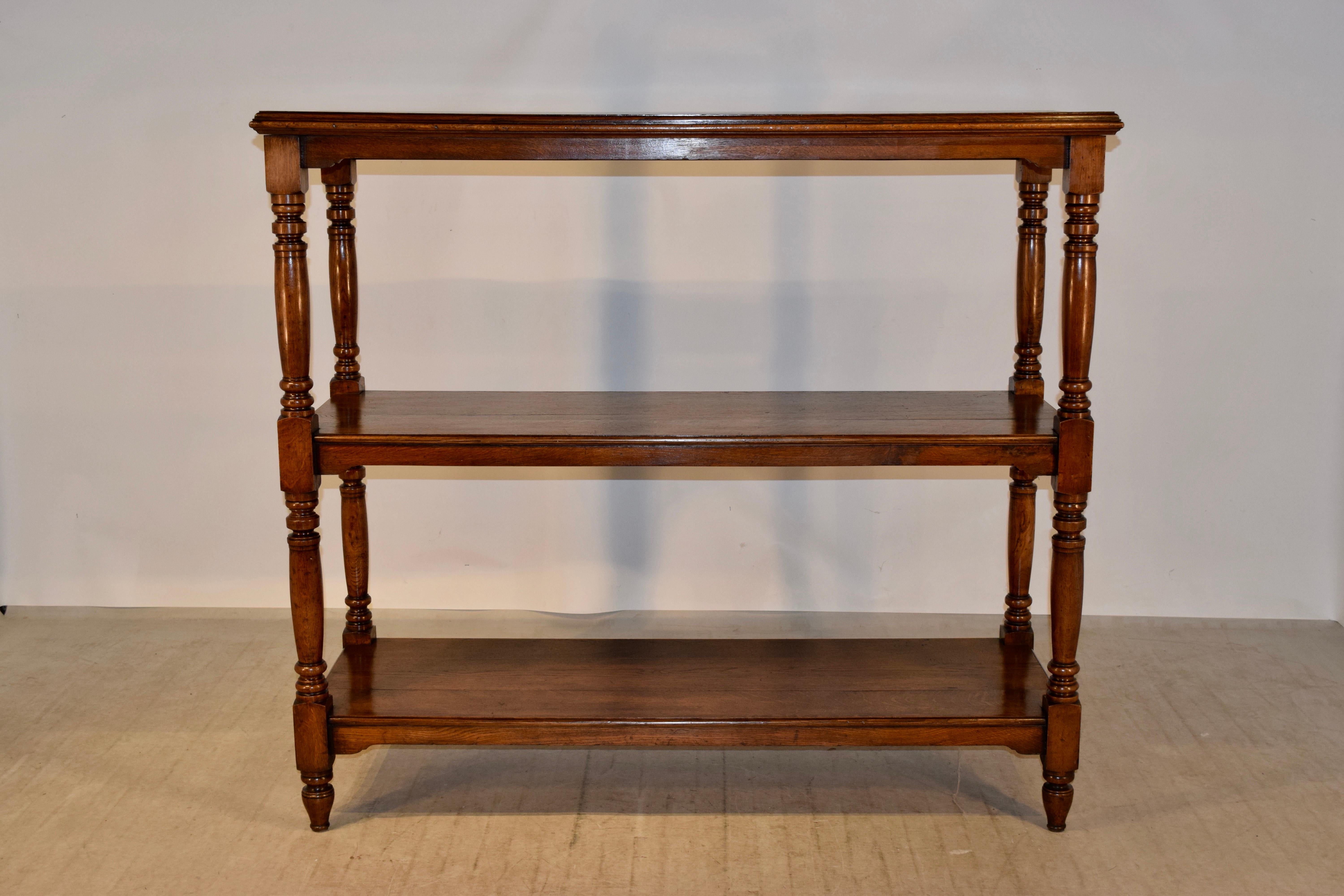 19th Century English Oak Haberdashery Shelf In Good Condition In High Point, NC