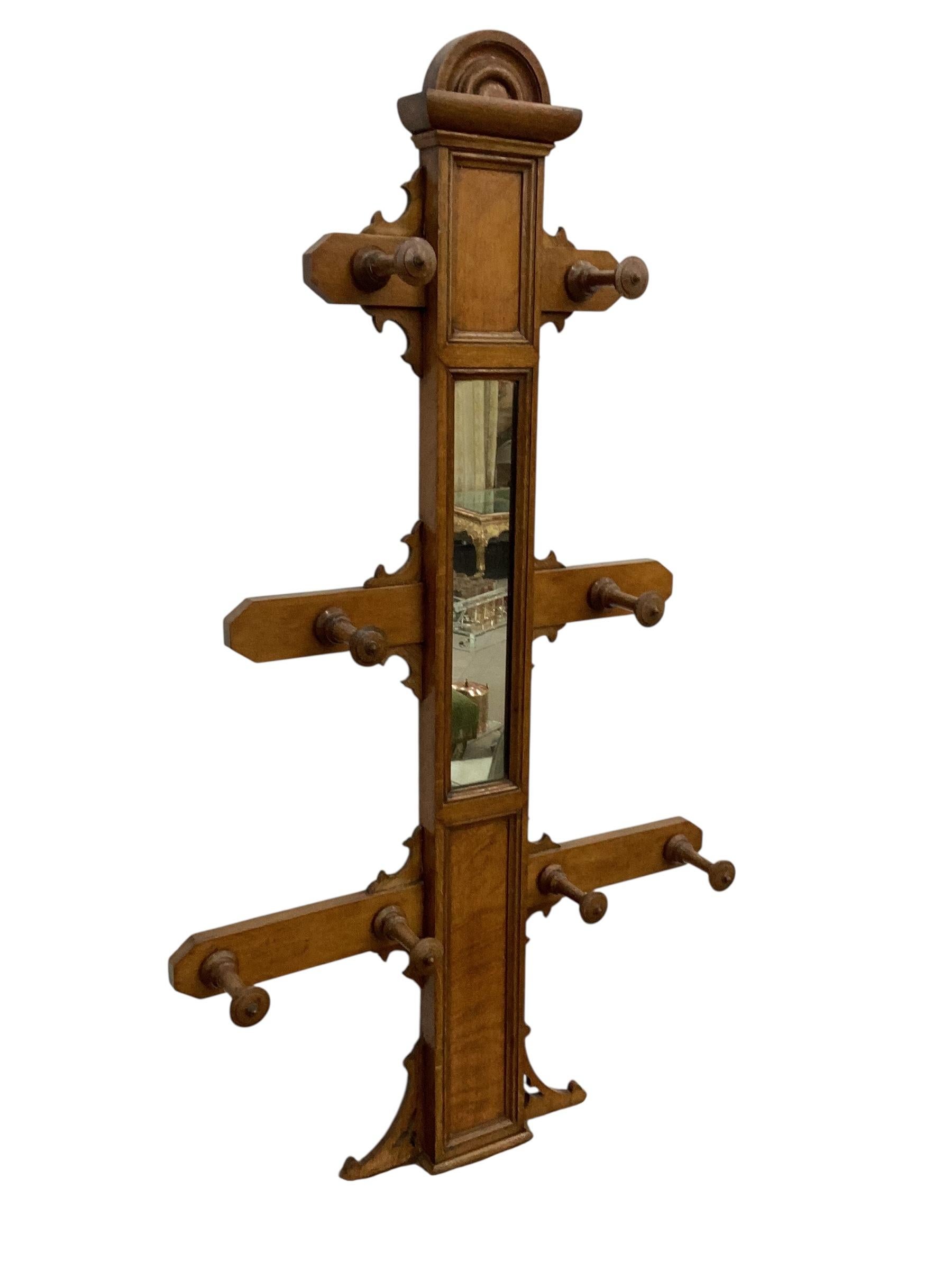 19th Century English Oak Hall Tree For Sale 1