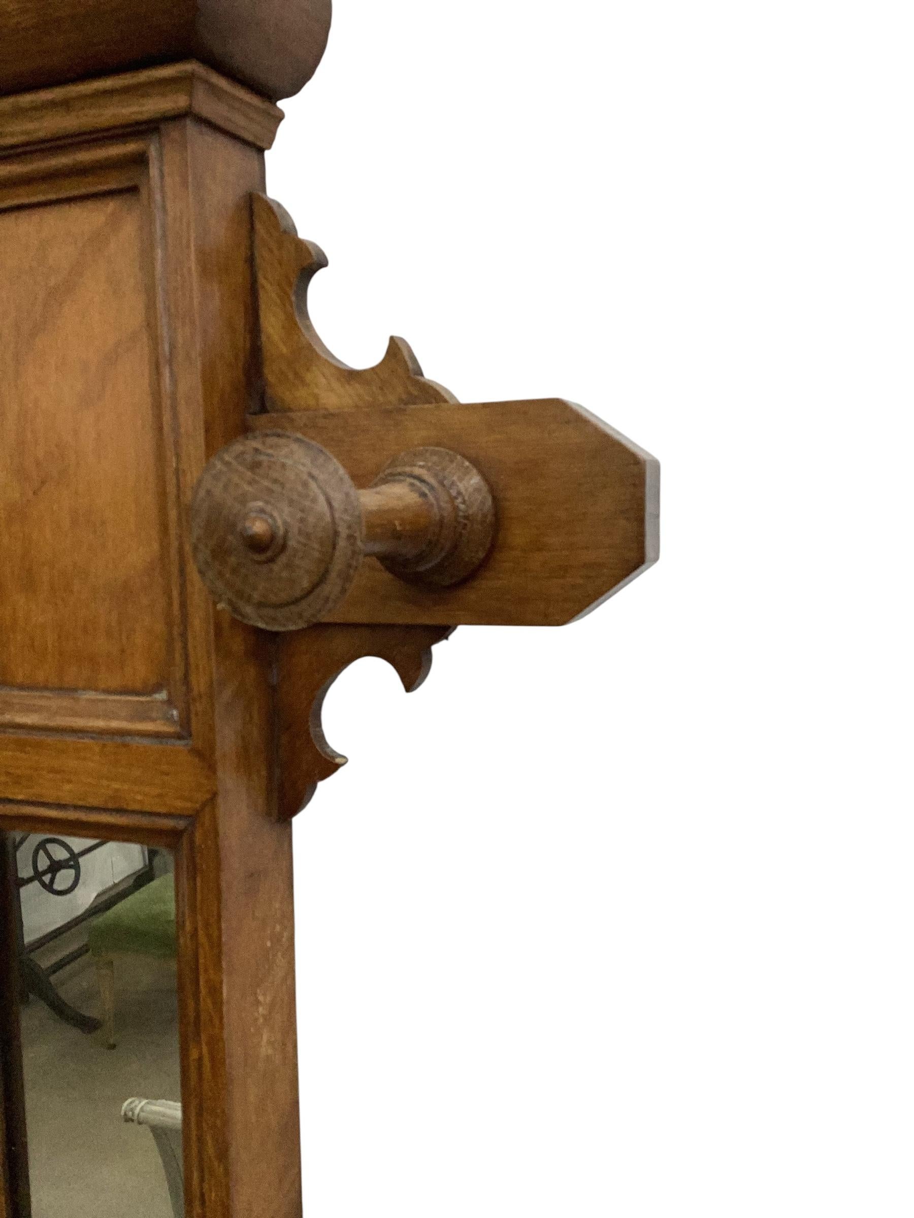 19th Century English Oak Hall Tree For Sale 5