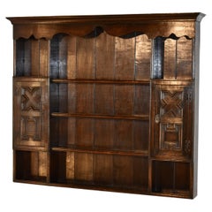19th Century English Oak Hanging Wall Shelf