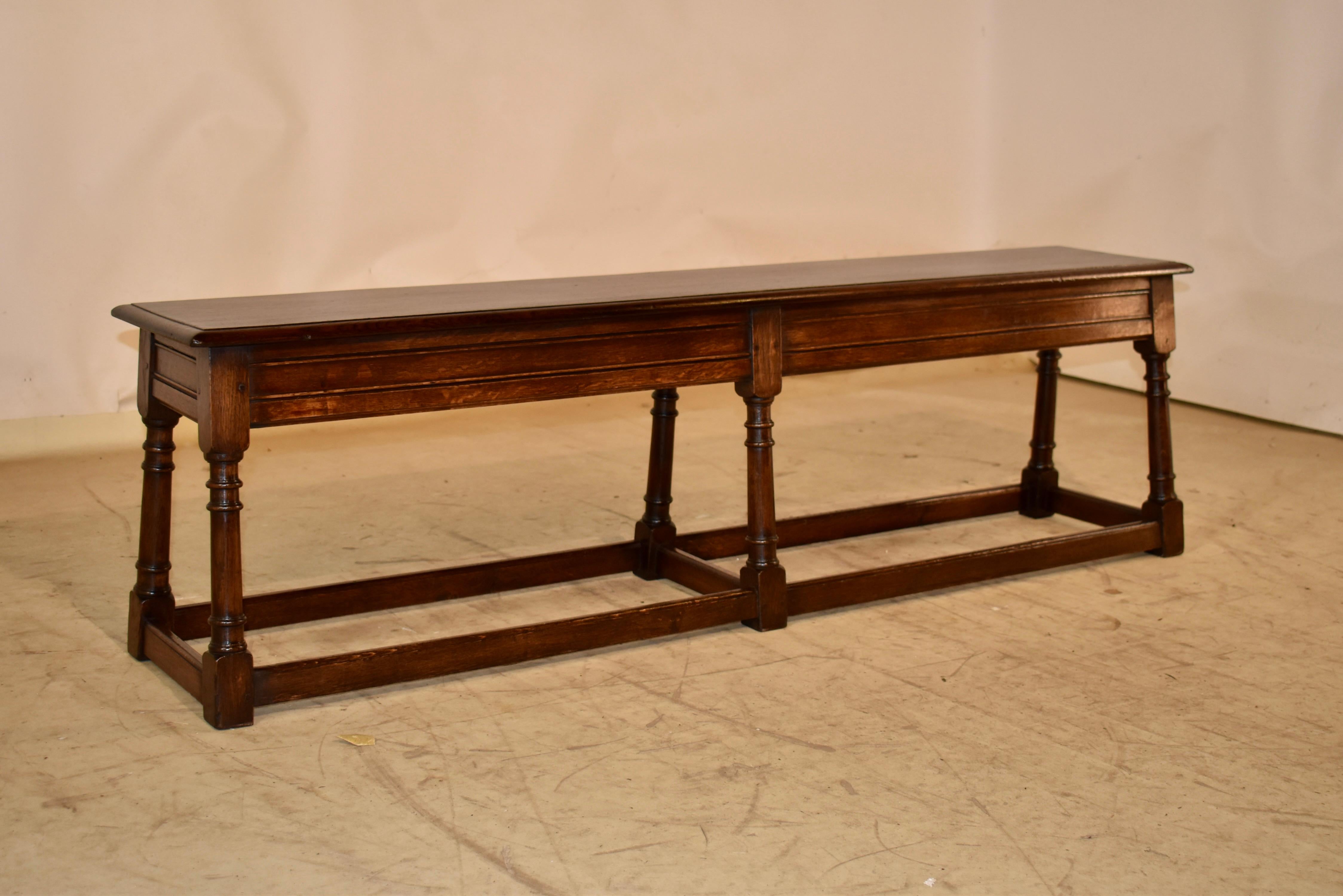 Victorian 19th Century English Oak Joint Bench For Sale