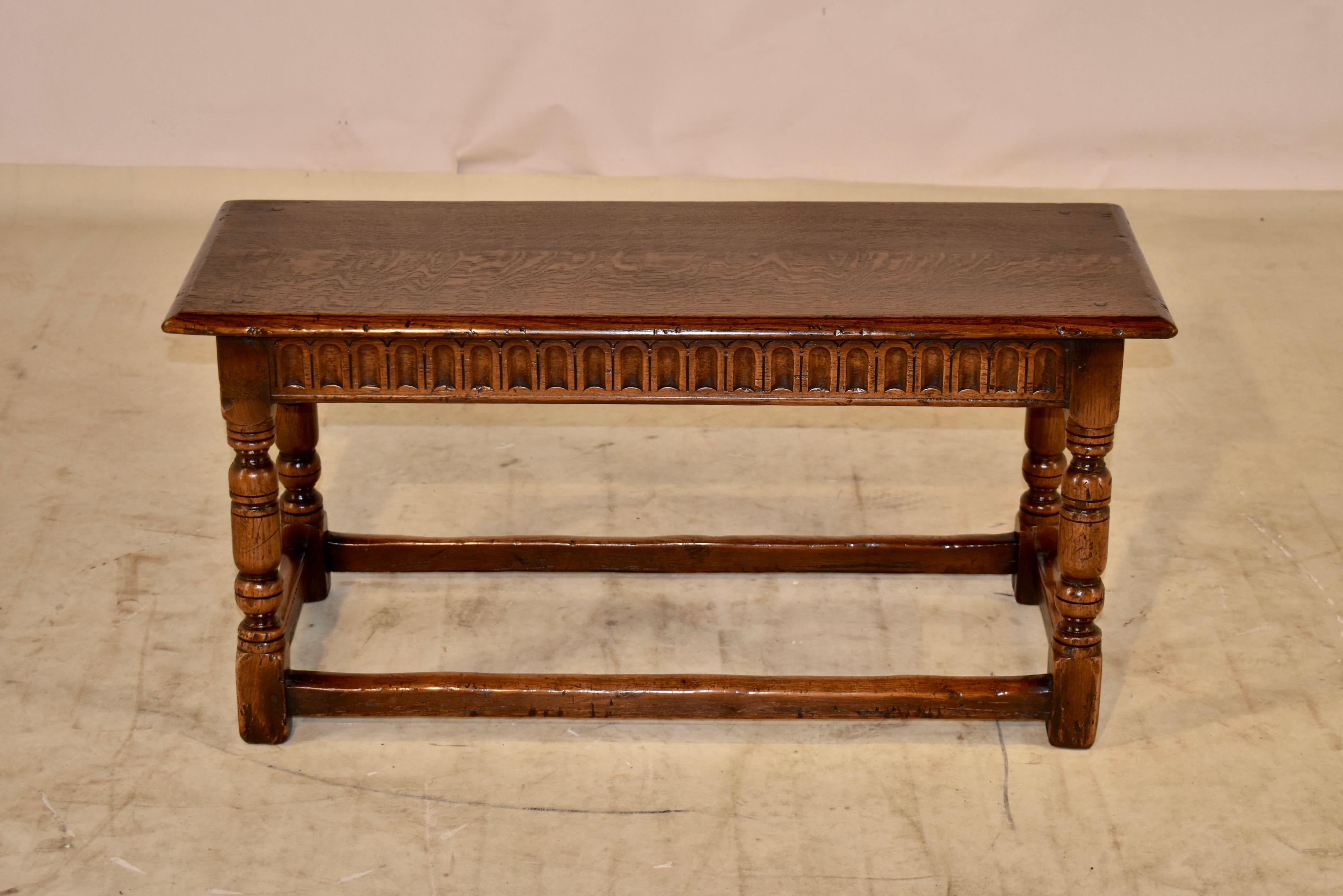 19th Century English Oak Joint Bench In Good Condition For Sale In High Point, NC
