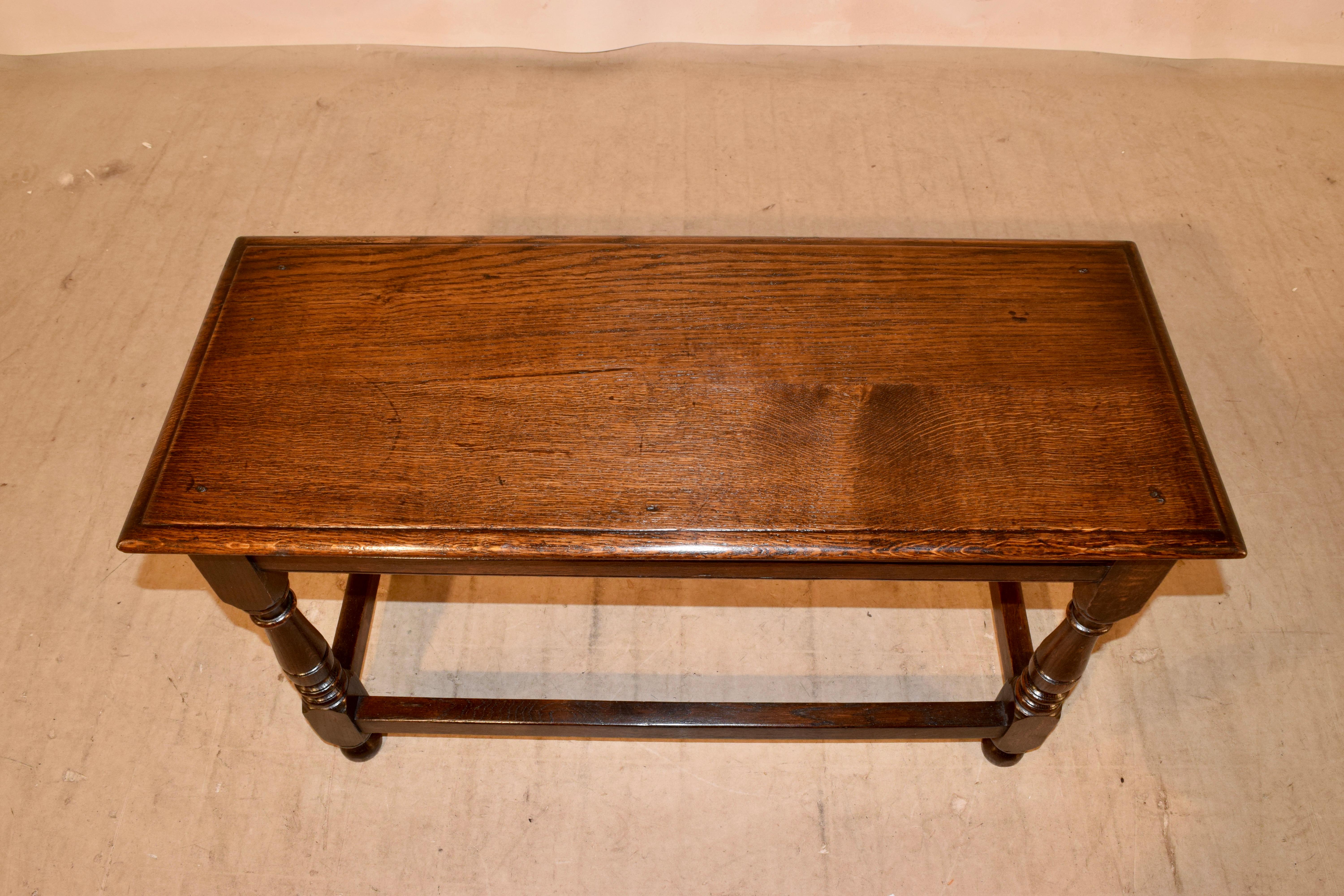 19th Century English Oak Joint Bench In Good Condition In High Point, NC