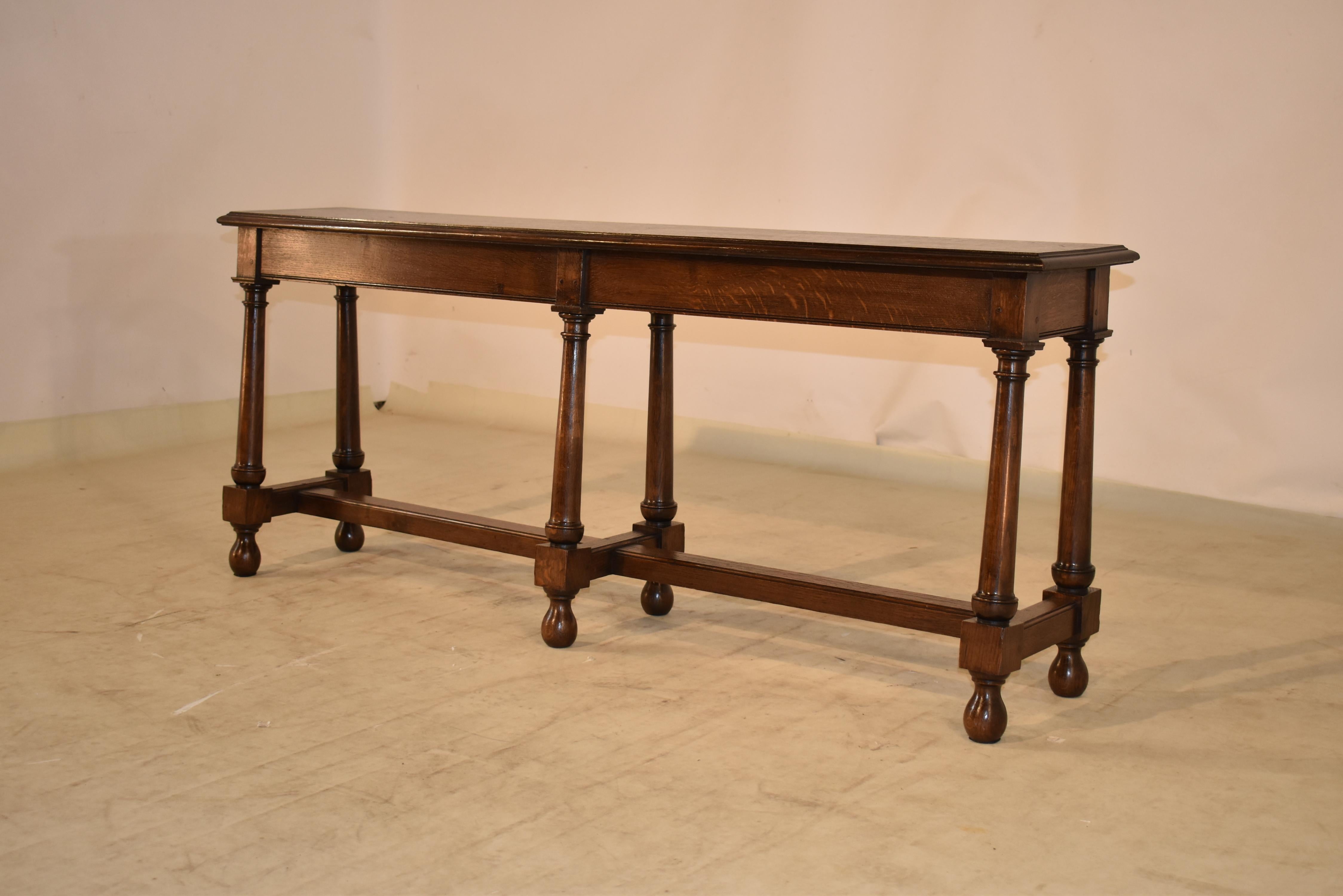 19th Century English Oak Joint Bench In Good Condition For Sale In High Point, NC