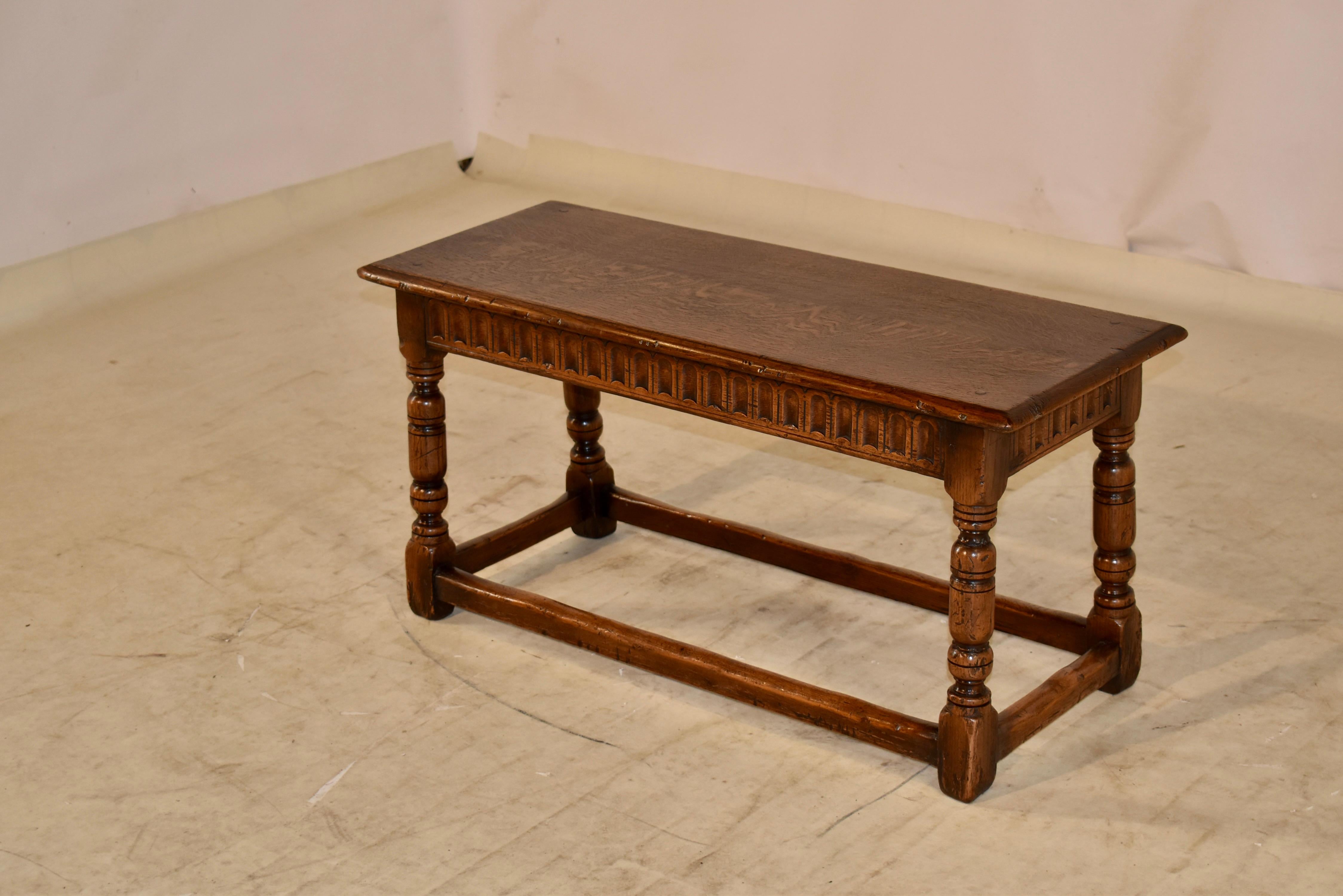 19th Century English Oak Joint Bench In Good Condition For Sale In High Point, NC