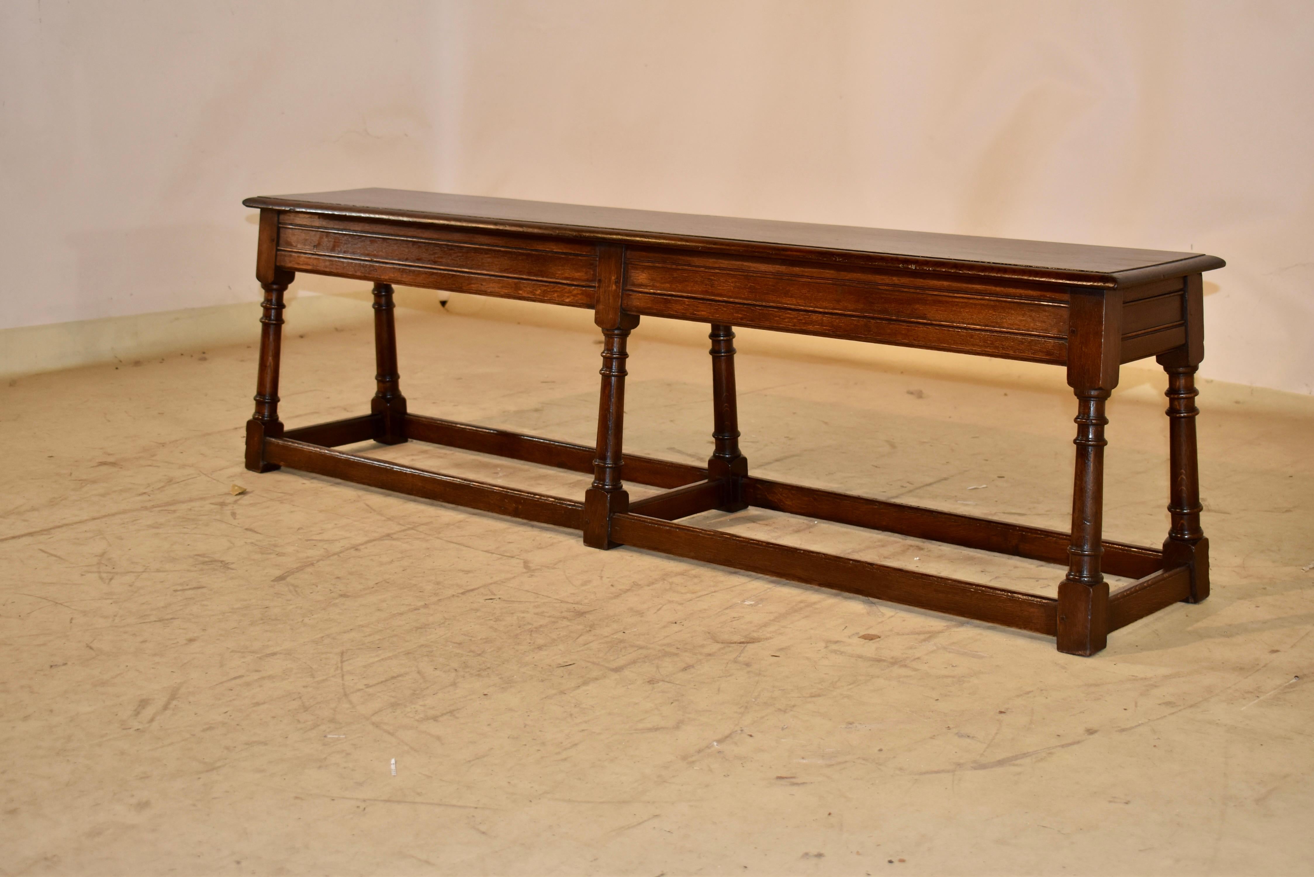19th Century English Oak Joint Bench For Sale 1