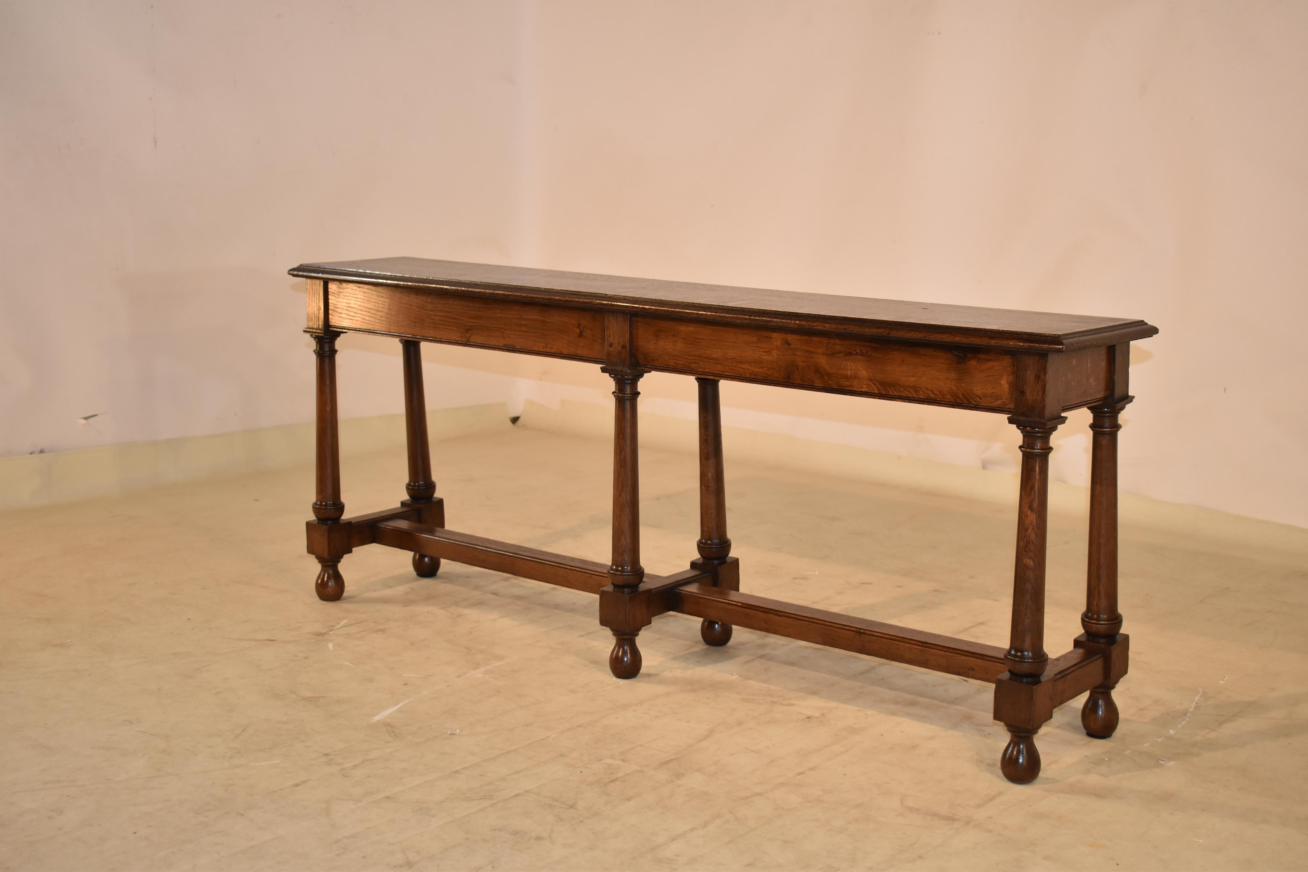 Englische Eichenholz-Tischbank aus dem 19. Jahrhundert im Angebot 2