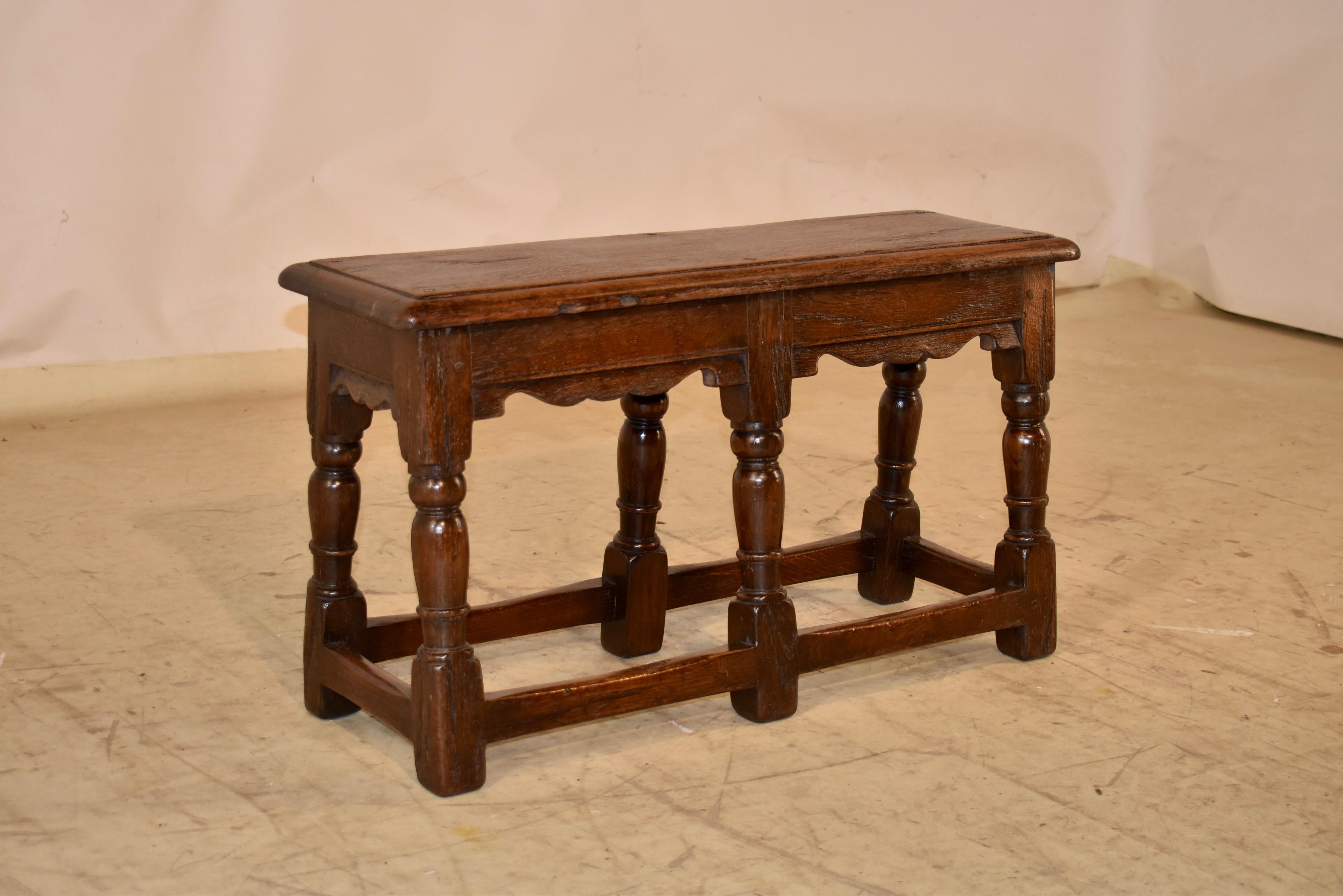 XIXe siècle Banc à articulations en Oak Oak anglais du 19e siècle en vente