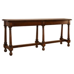 Englische Eichenholz-Tischbank aus dem 19. Jahrhundert