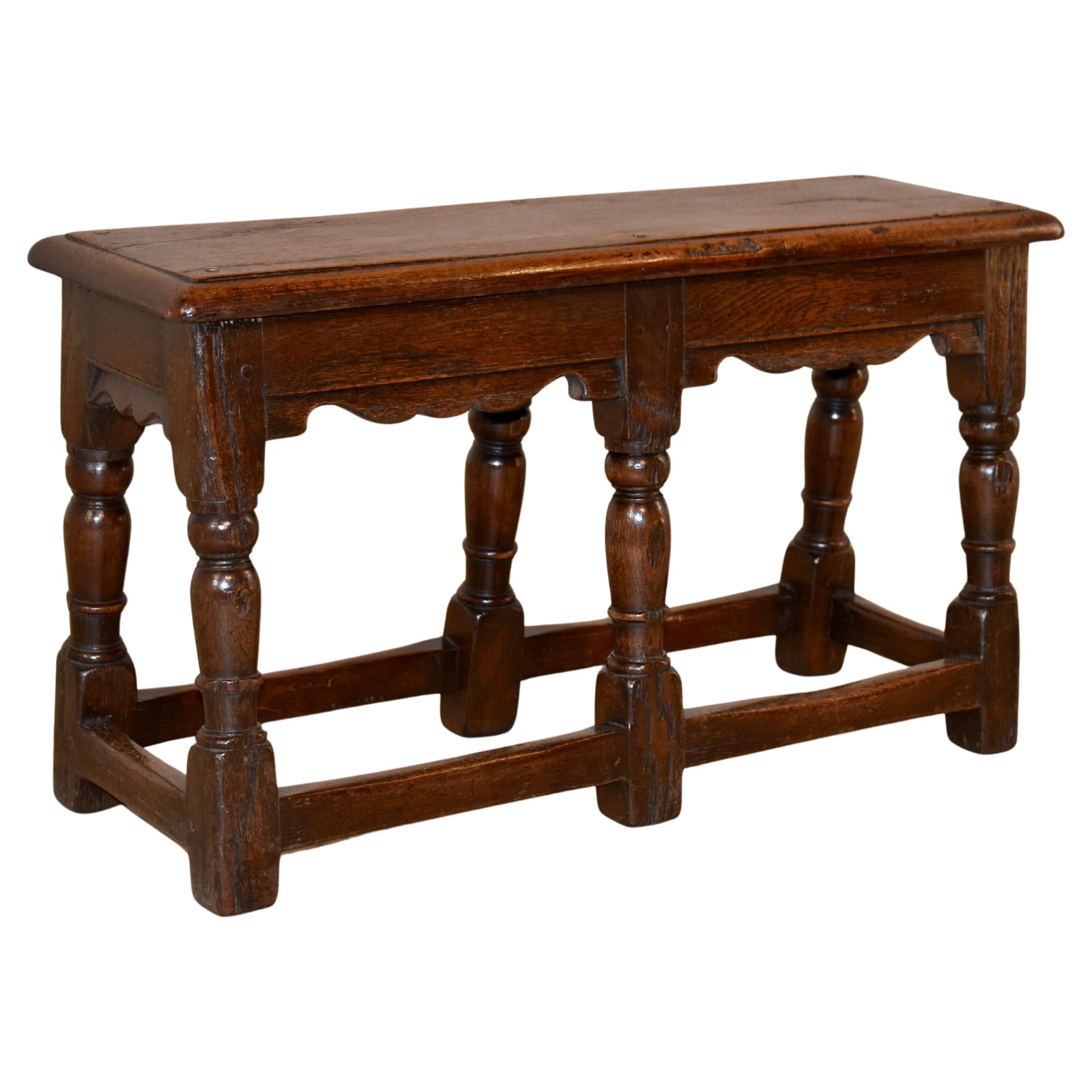 Panchina inglese in Oak del XIX secolo