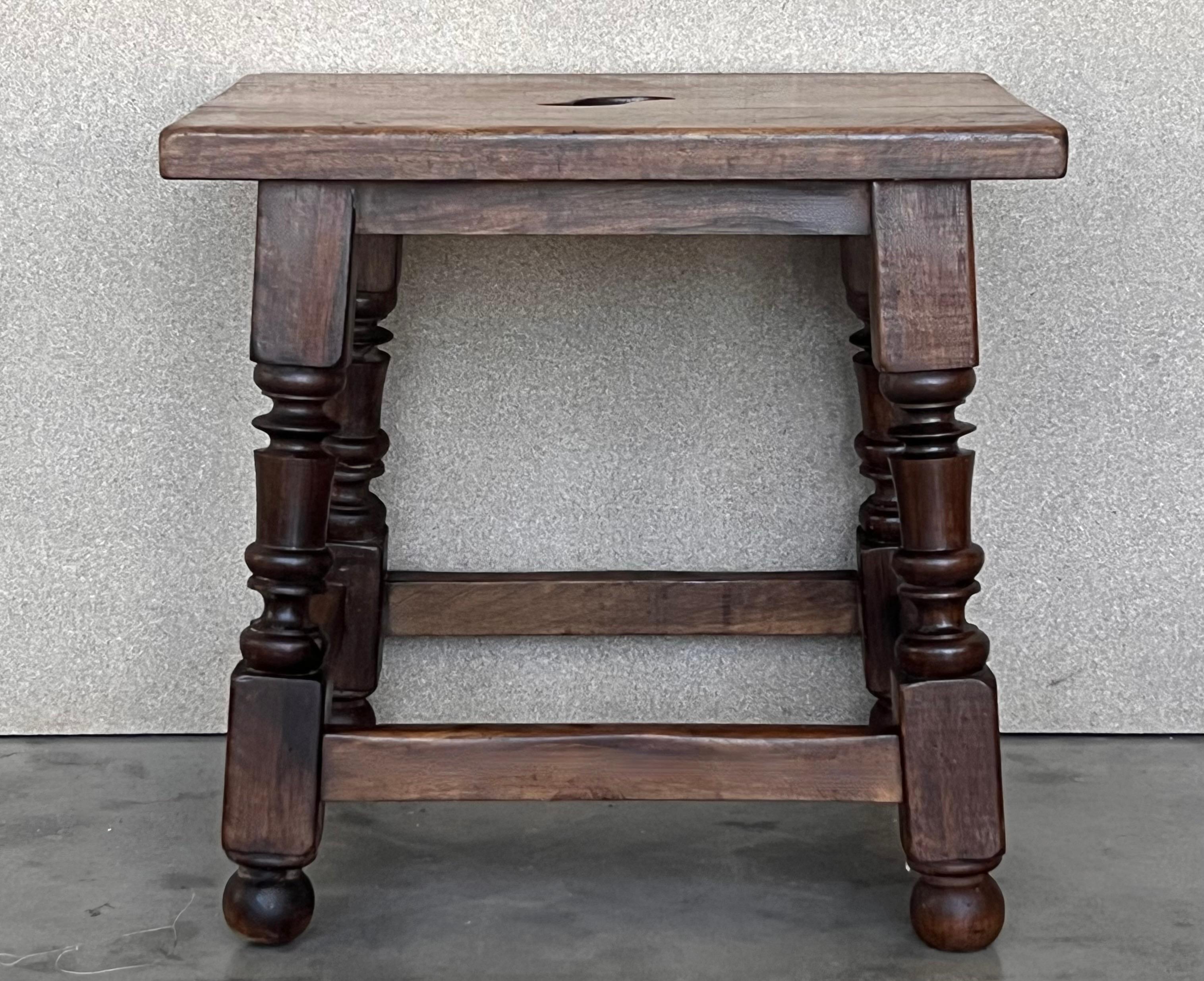 Baroque 19th Century English Oak Joint Stool / Bench For Sale