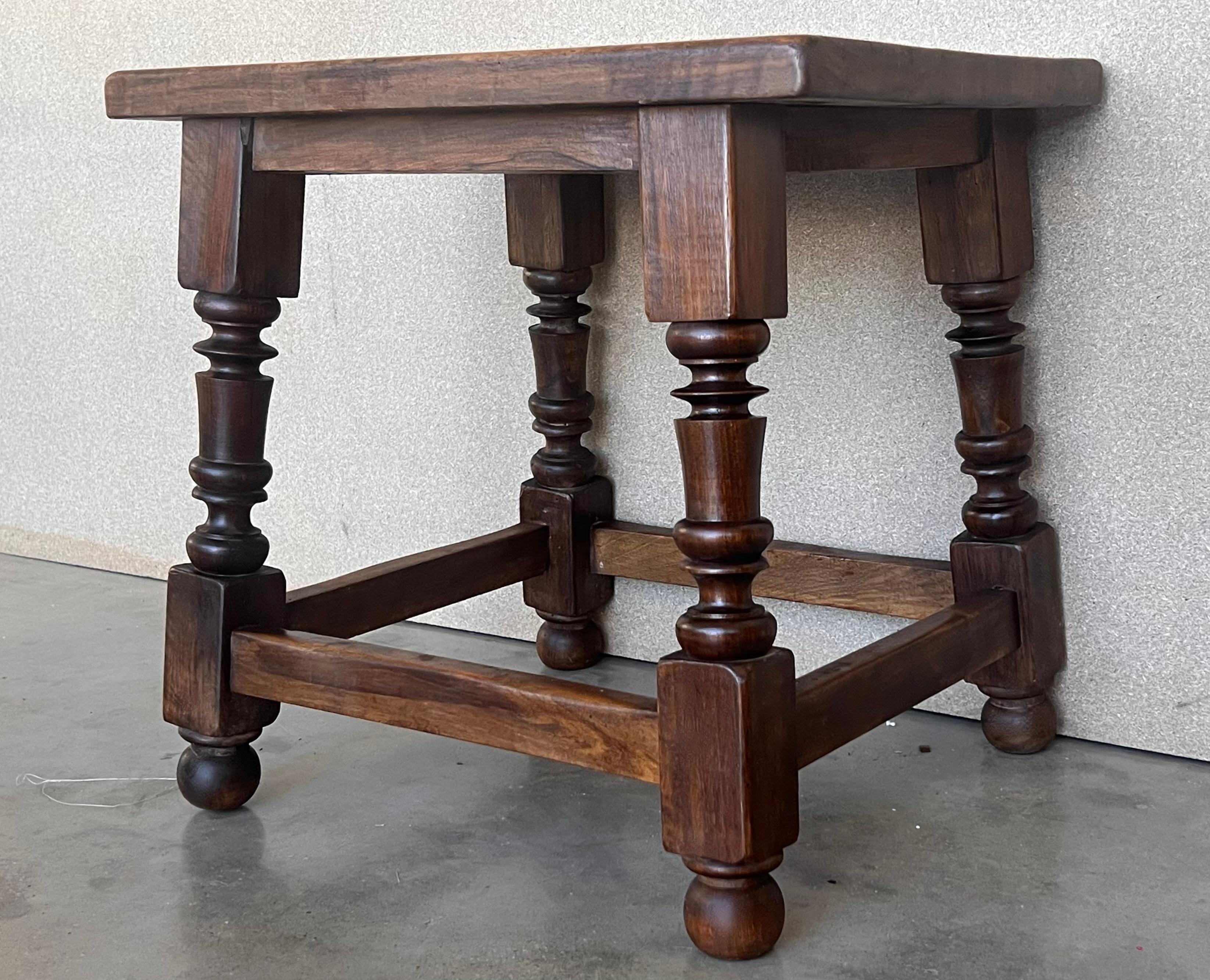 19th Century English Oak Joint Stool / Bench For Sale 1