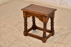 19th Century English Oak Joint Stool