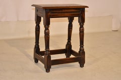 19th Century English Oak Joint Stool