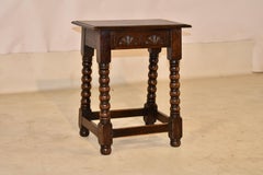 19th Century English Oak Joint Stool