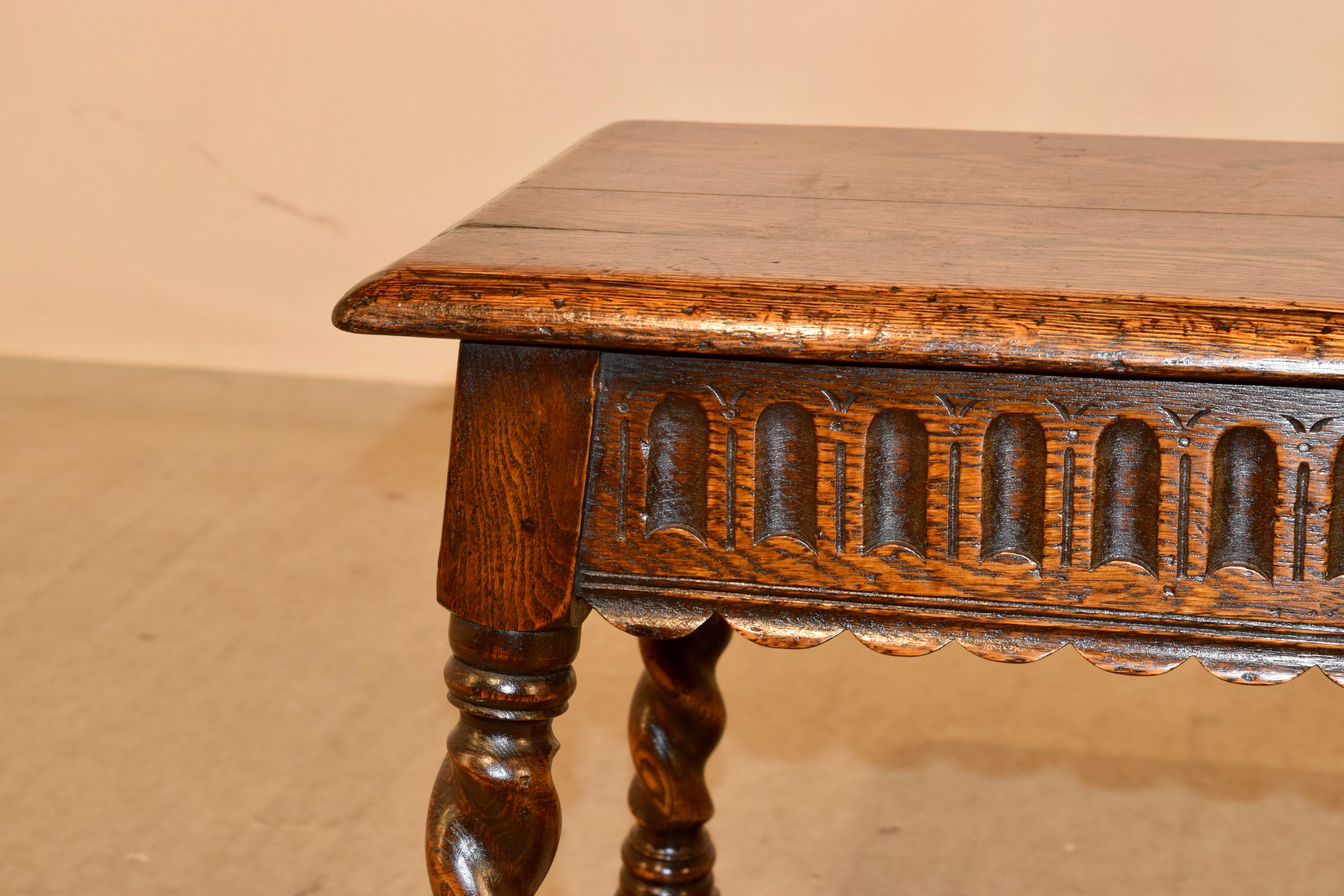 19th Century English Oak Joint Stool For Sale 1