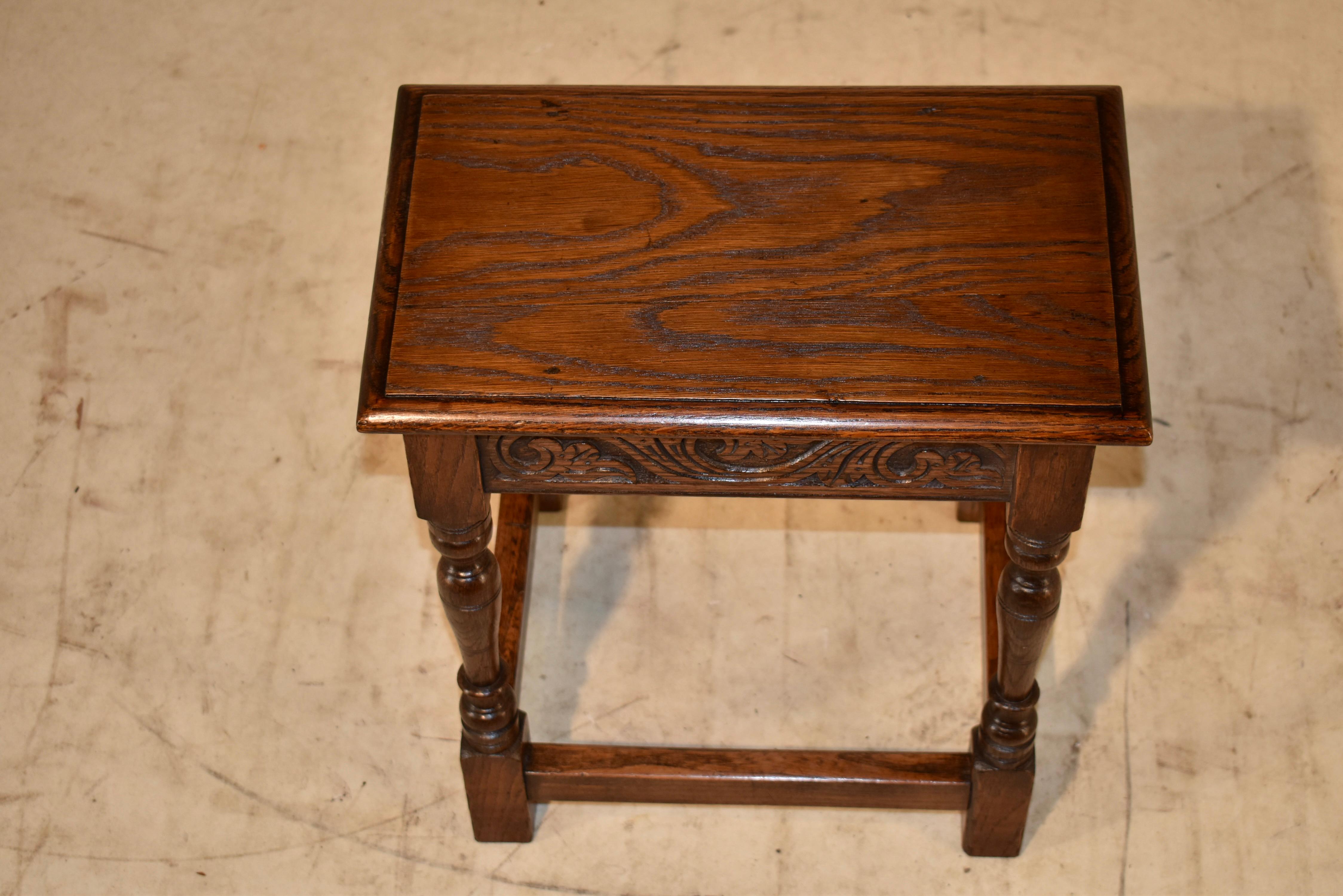 19th Century English Oak Joint Stool For Sale 2