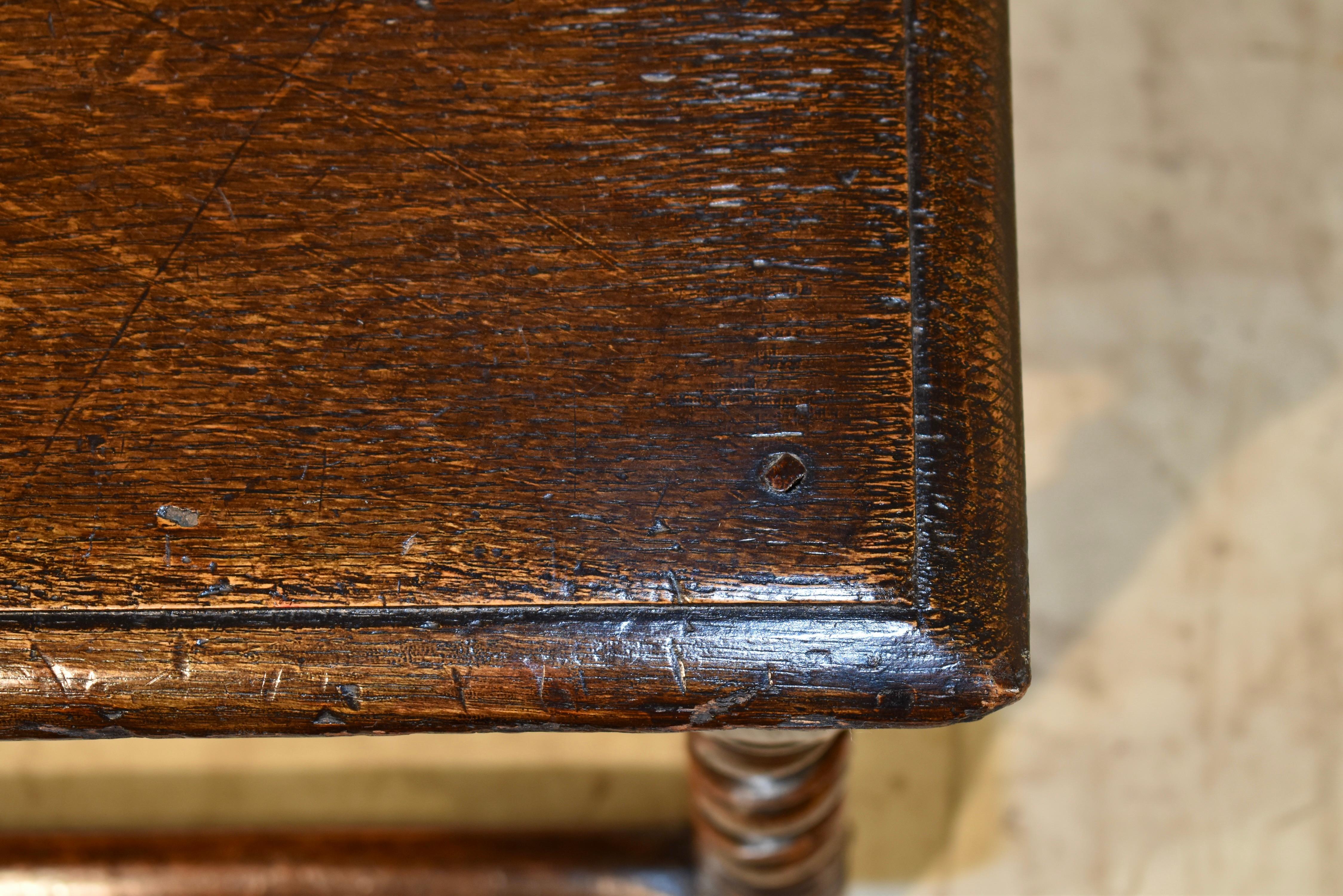 19th Century English Oak Joint Stool For Sale 4