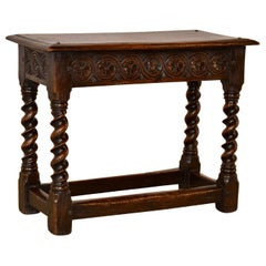 19th Century English Oak Joint Stool