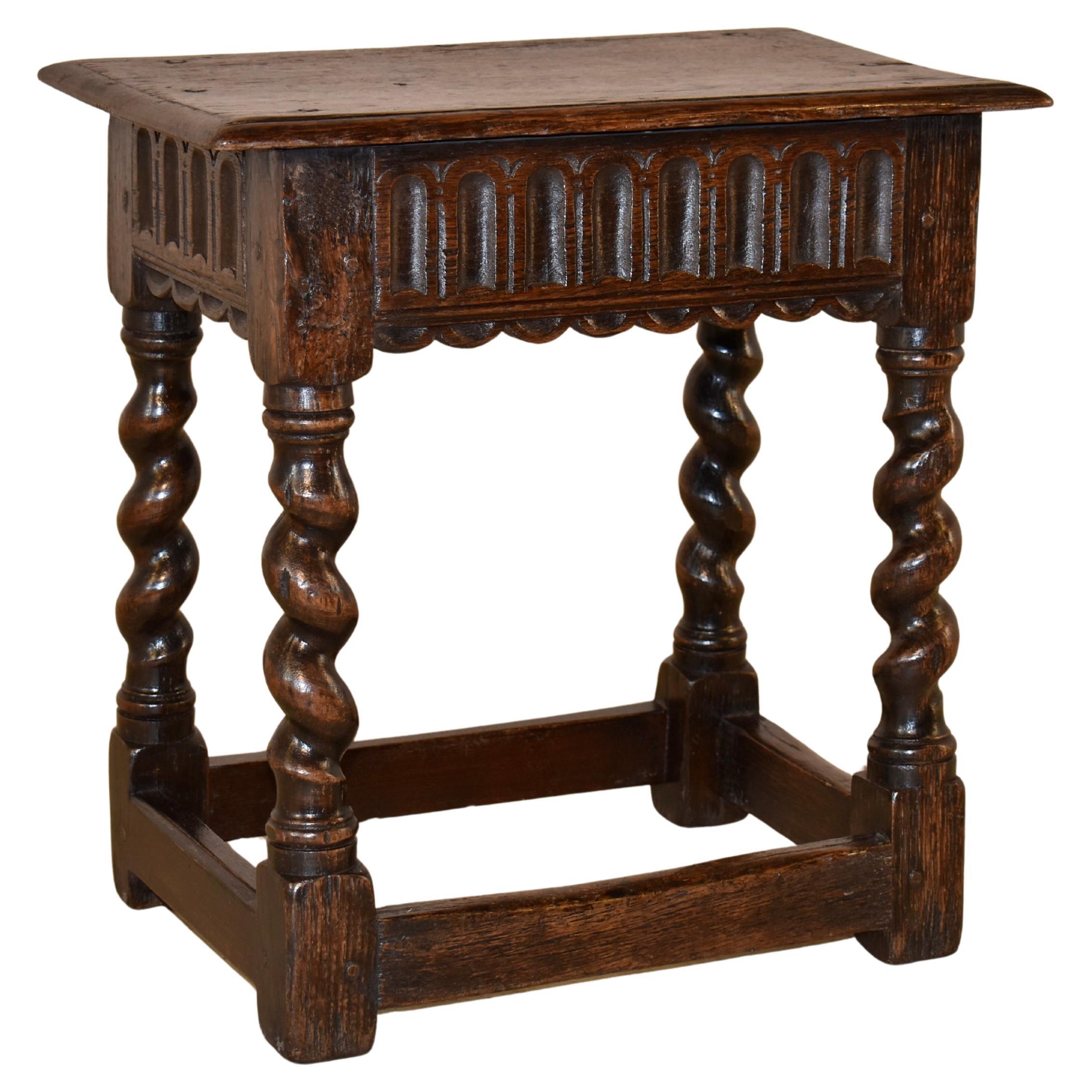 19th Century English Oak Joint Stool