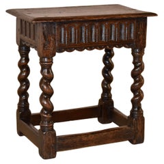 Sgabello inglese del XIX secolo in Oak
