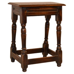 19th Century English Oak Joint Stool