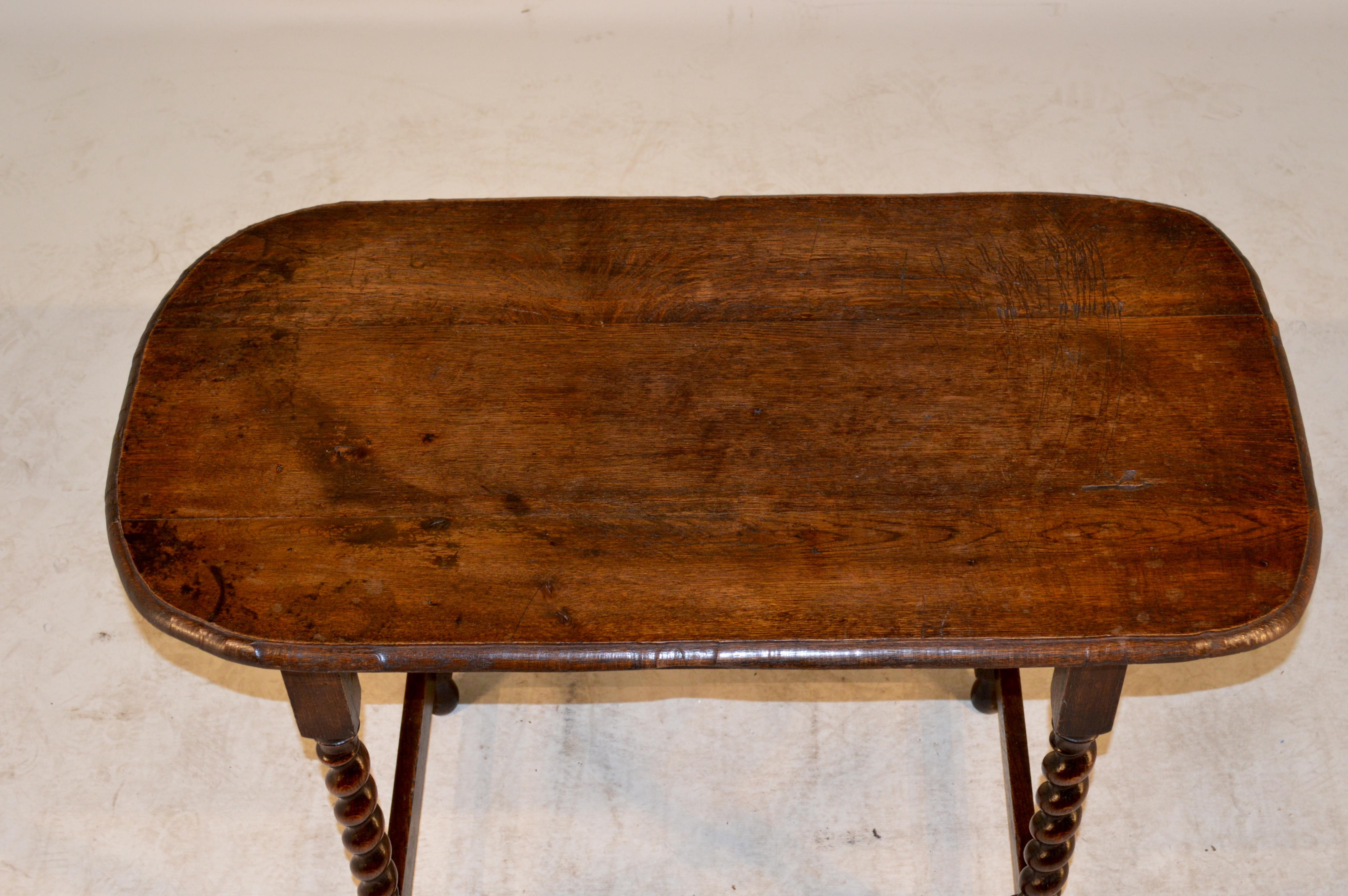19th Century English Oak Large Side Table In Good Condition In High Point, NC