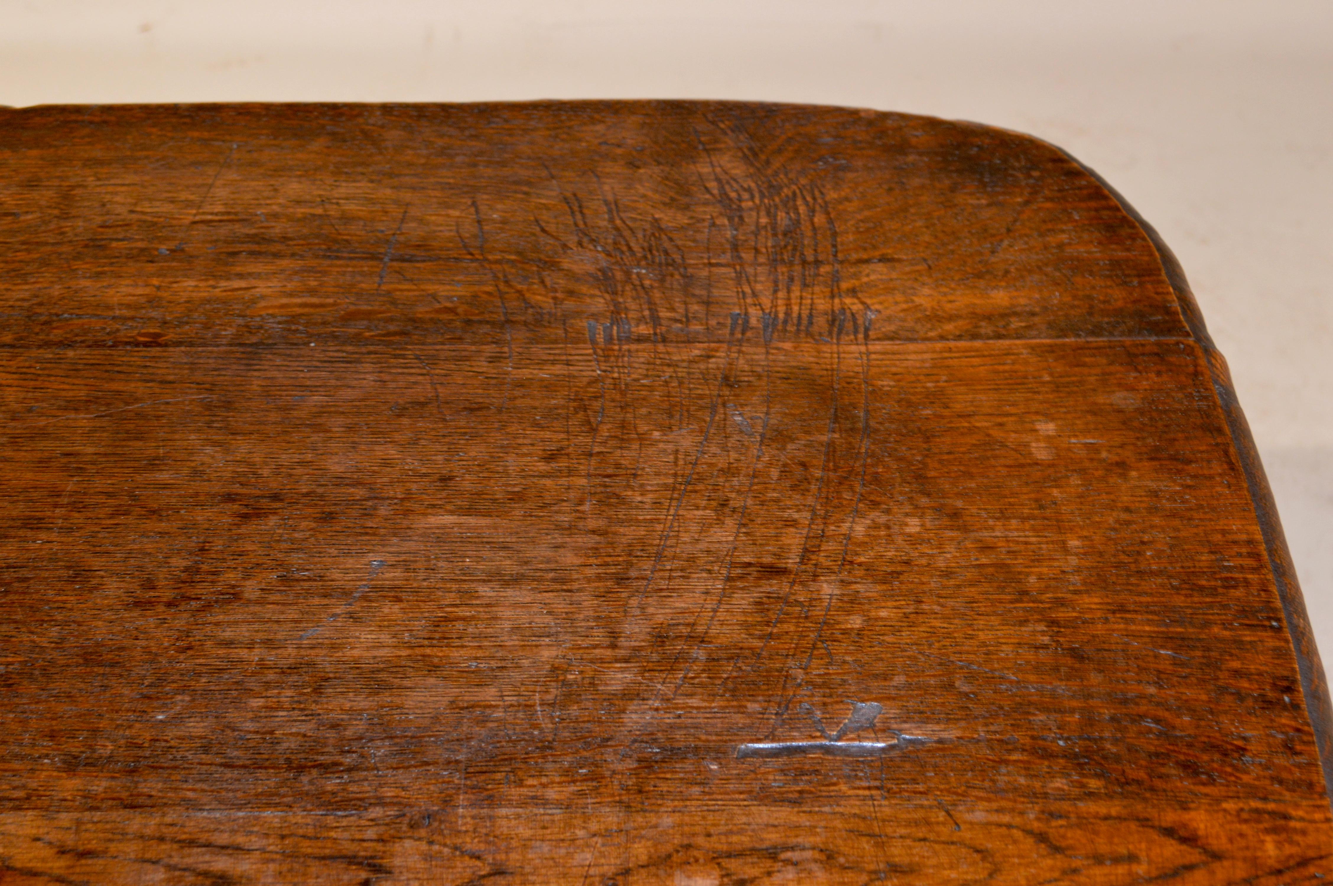 19th Century English Oak Large Side Table 1
