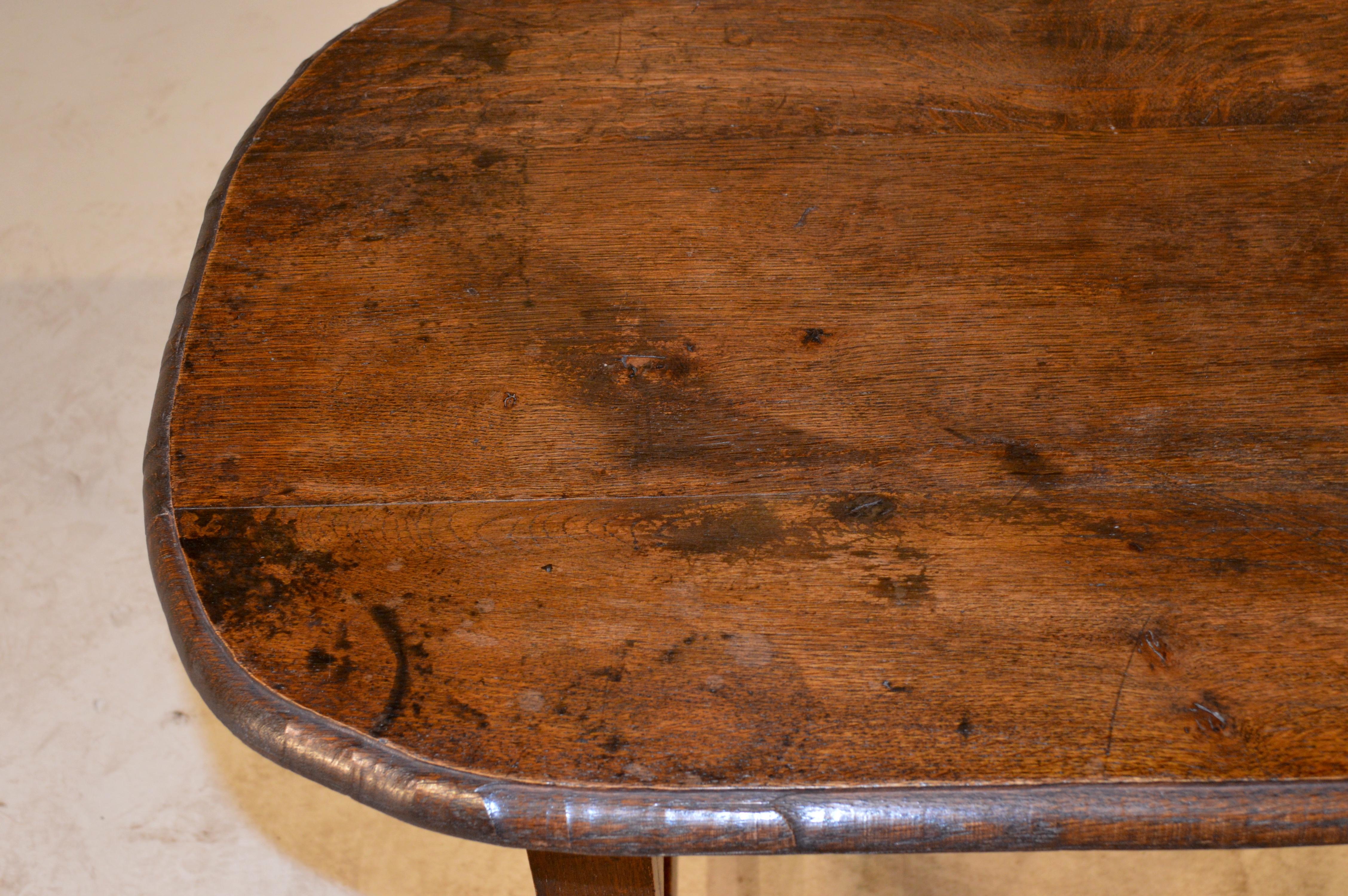 19th Century English Oak Large Side Table 2