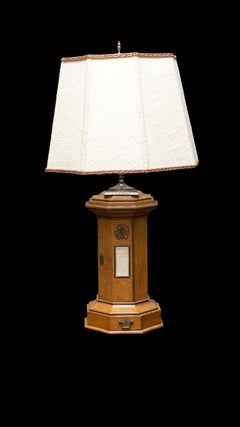 A 19th Century English Victorian Country House Oak Desktop Letterbox Lamp