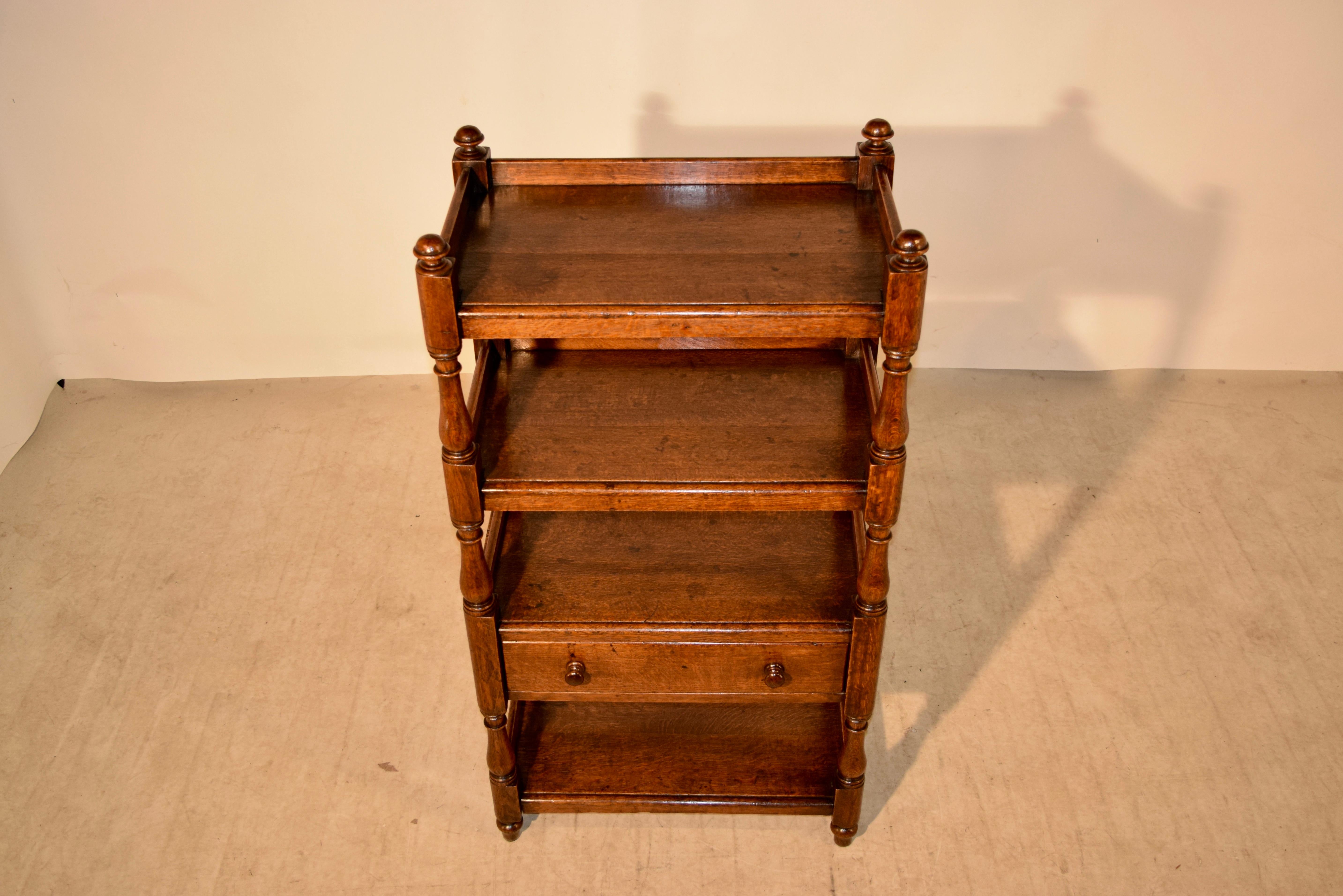 19th Century English Oak Narrow Shelf In Good Condition In High Point, NC