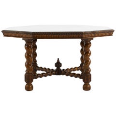 Antique 19th Century English Oak Octagonal Centre Table
