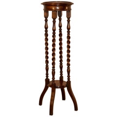 19th Century English Oak Plant Stand