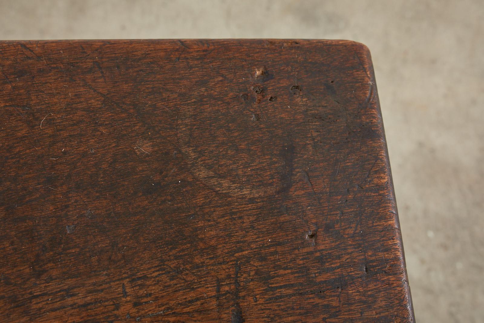 19th Century English Oak Pub Tavern or Wine Table 13