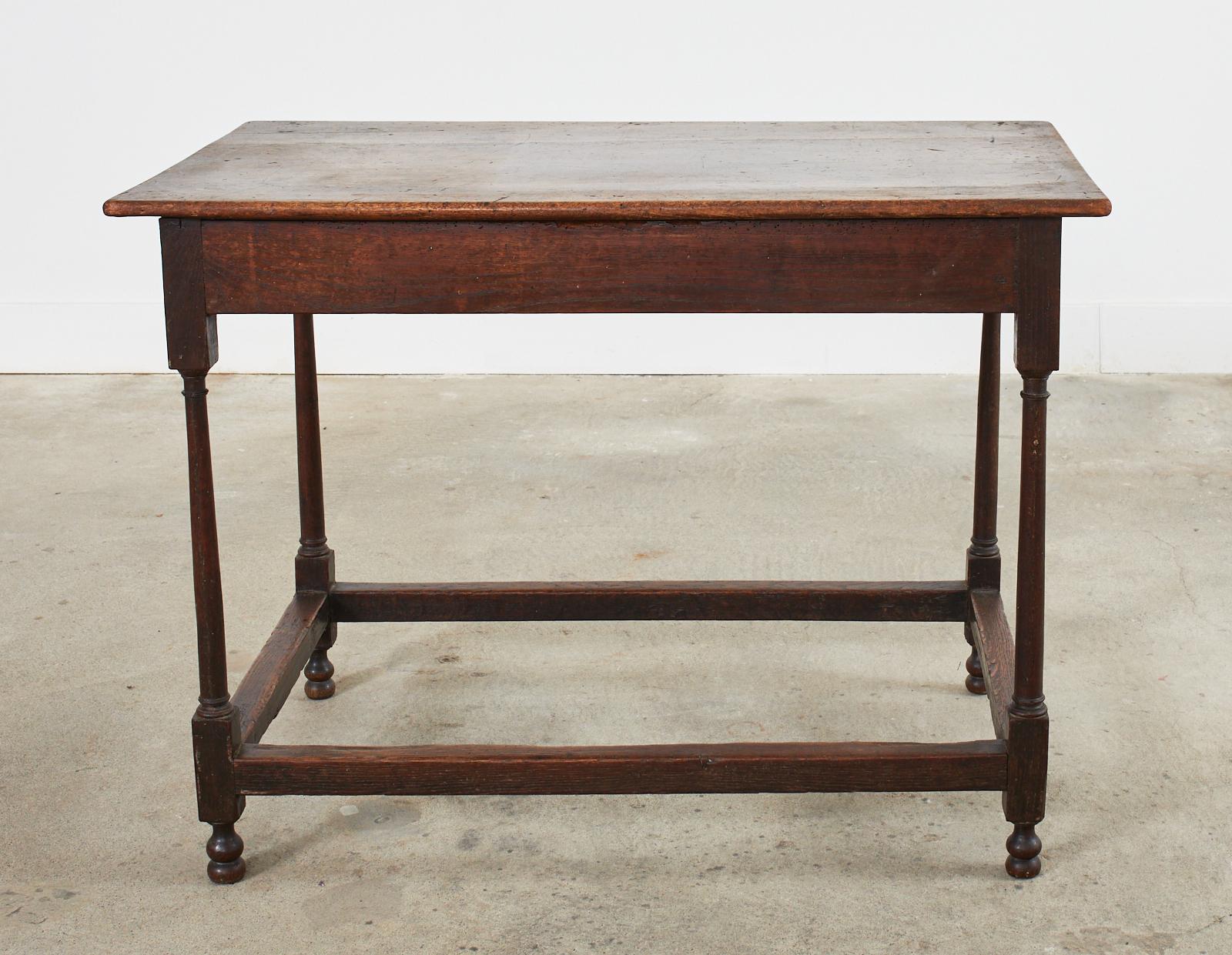 Rustic 19th Century English Oak Pub Tavern or Wine Table